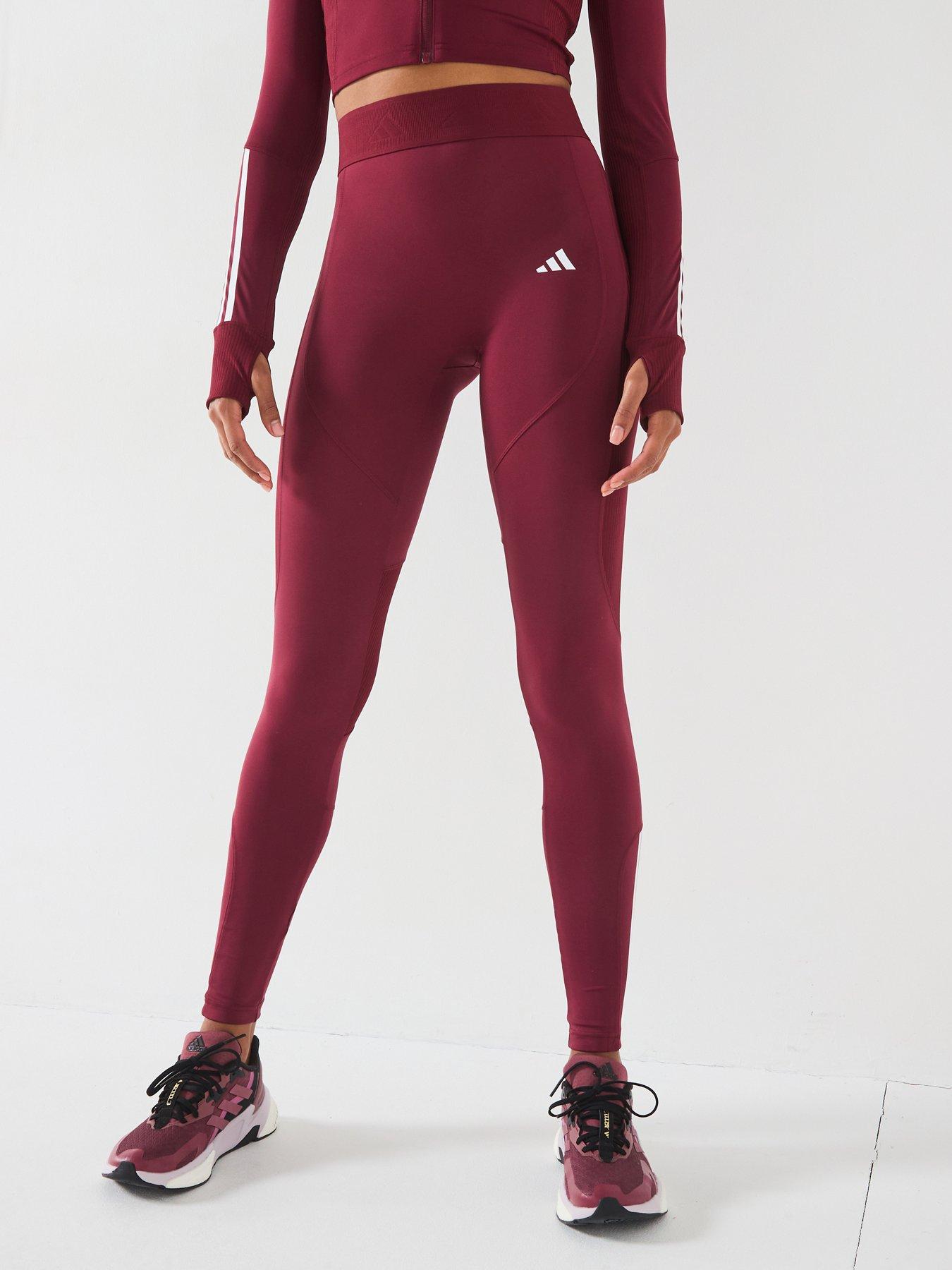 undefined Womens Training Hyperglam 1/1 Tights - Burgundy