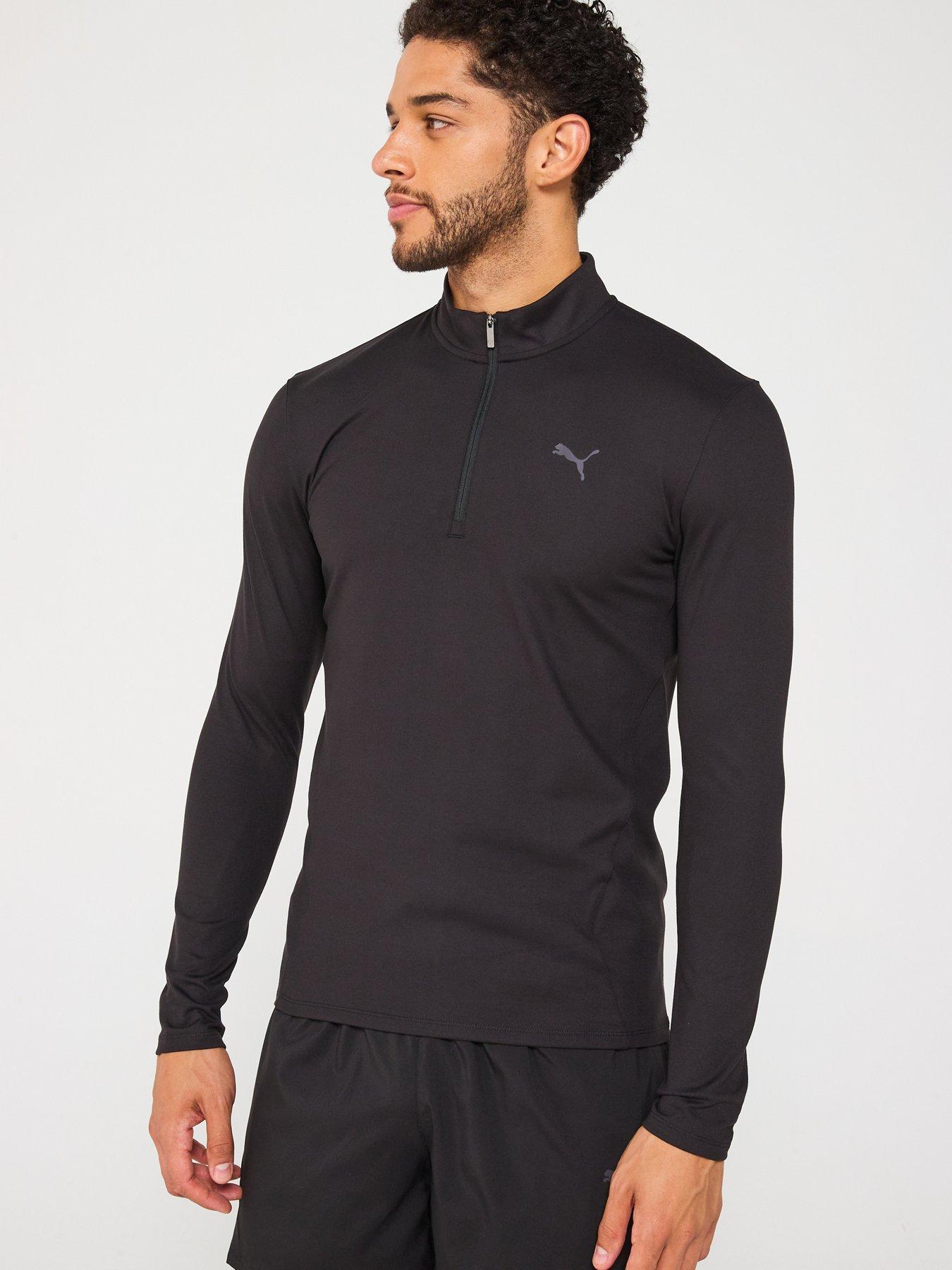 undefined Men's Training Evolve Slim Fit 1/2 Zip Top - Black