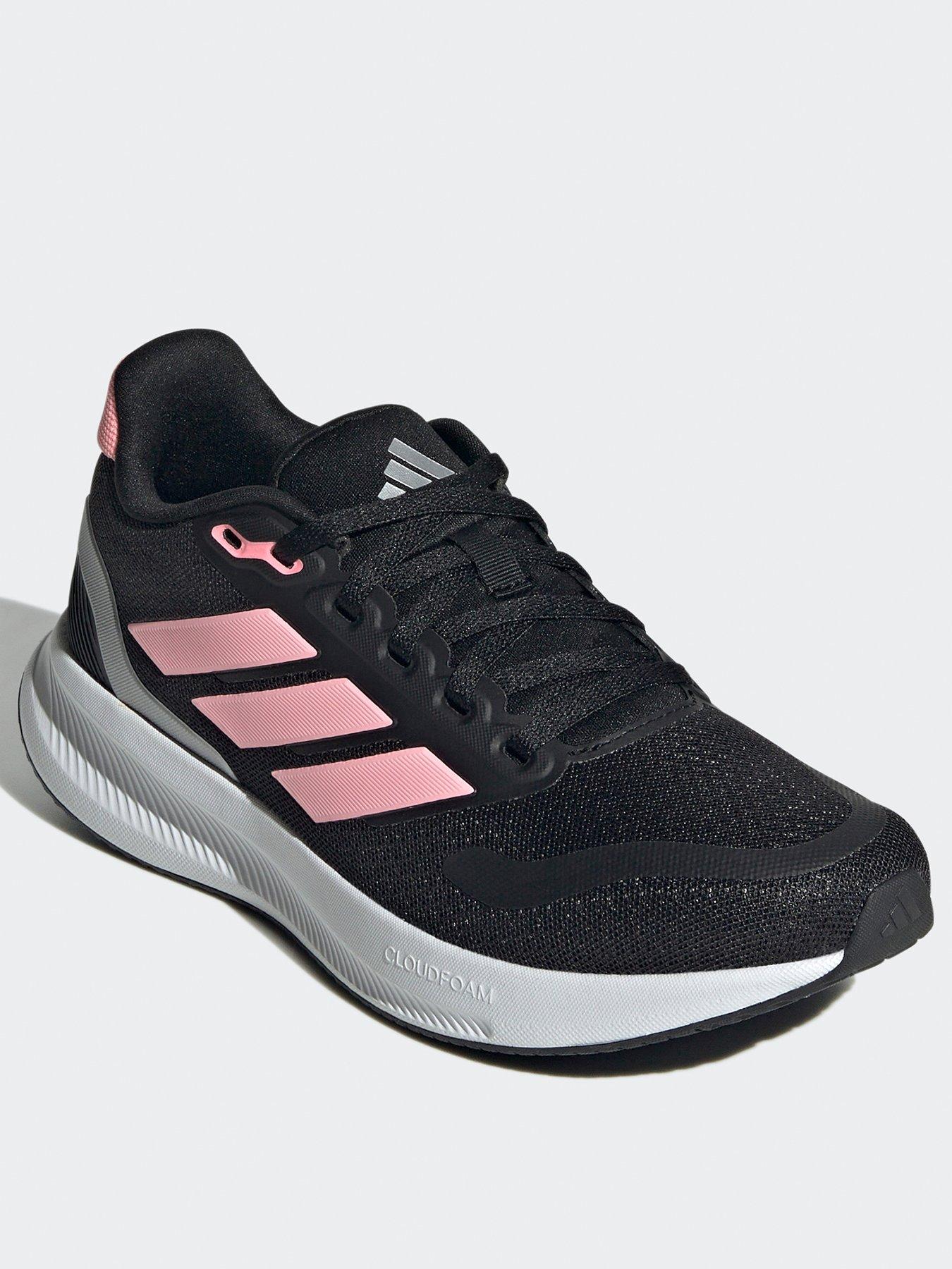 adidas Girls Junior Runfalcon Trainers Black/Pink Very - Main Image