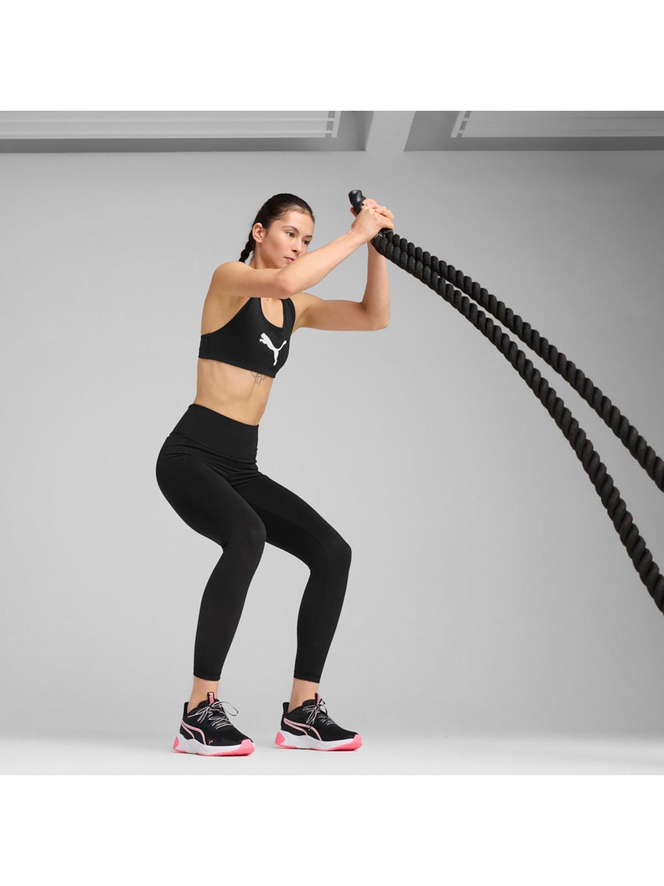 Image 3 of 5 of Puma Womens Training 4Keeps Midi Support Sports Bra - Black