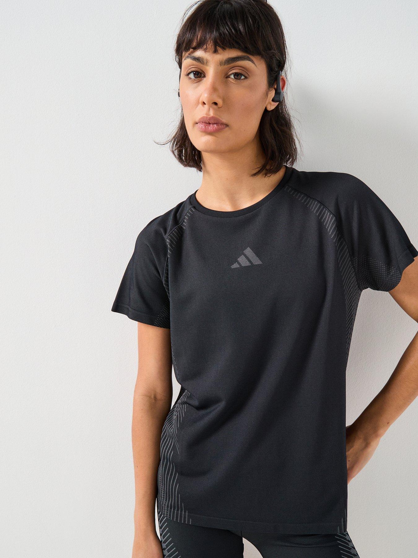 adidas Womens Training Seamless T-Shirt - Black