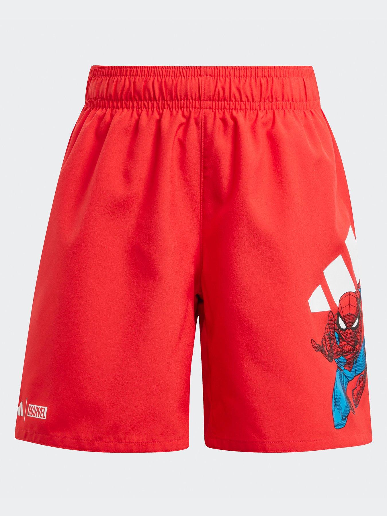 undefined Kids Boys Spiderman Swim Shorts - Red