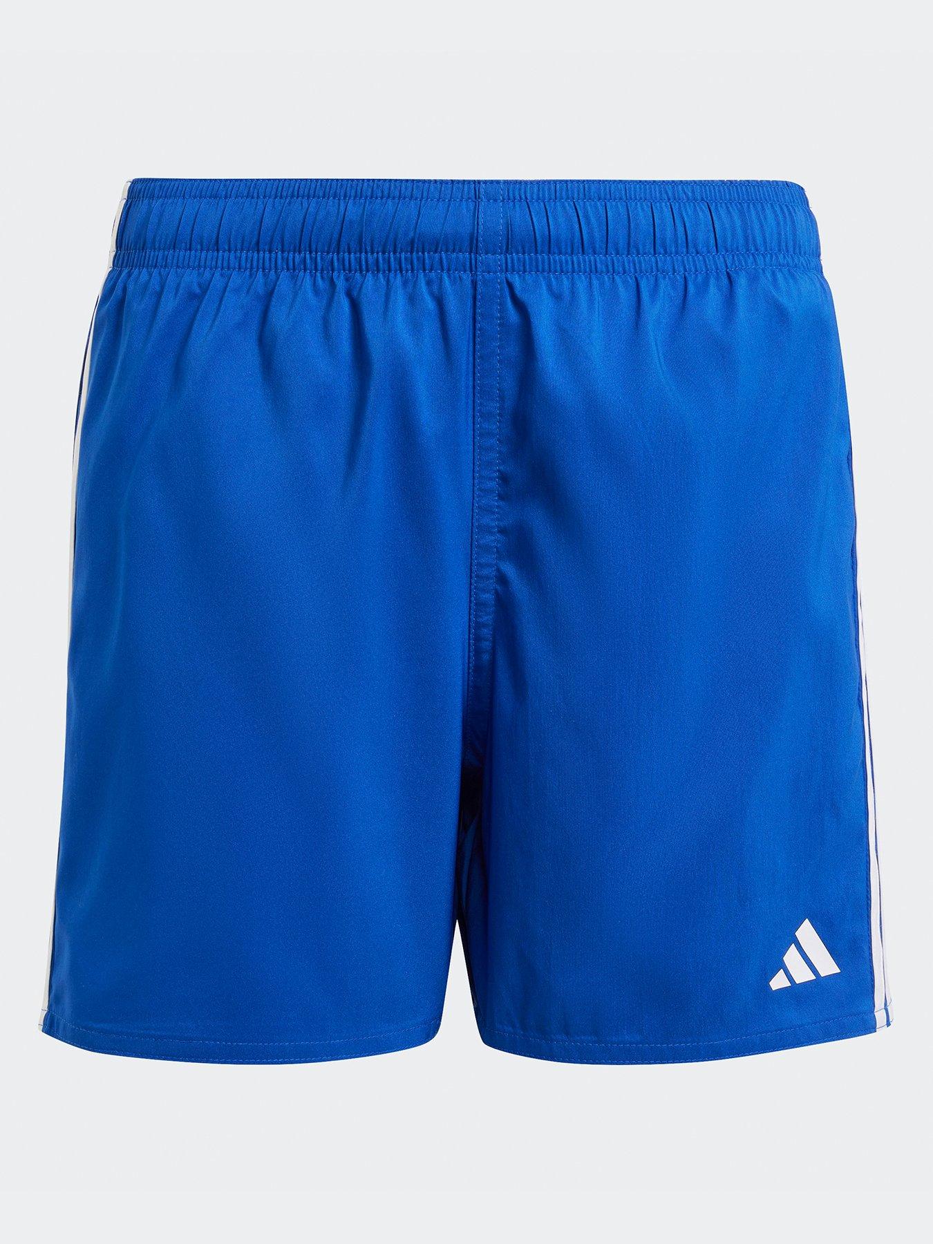 Image 1 of 5 of adidas Kids Boys 3 Stripe Swim Shorts - Royal Blue/White