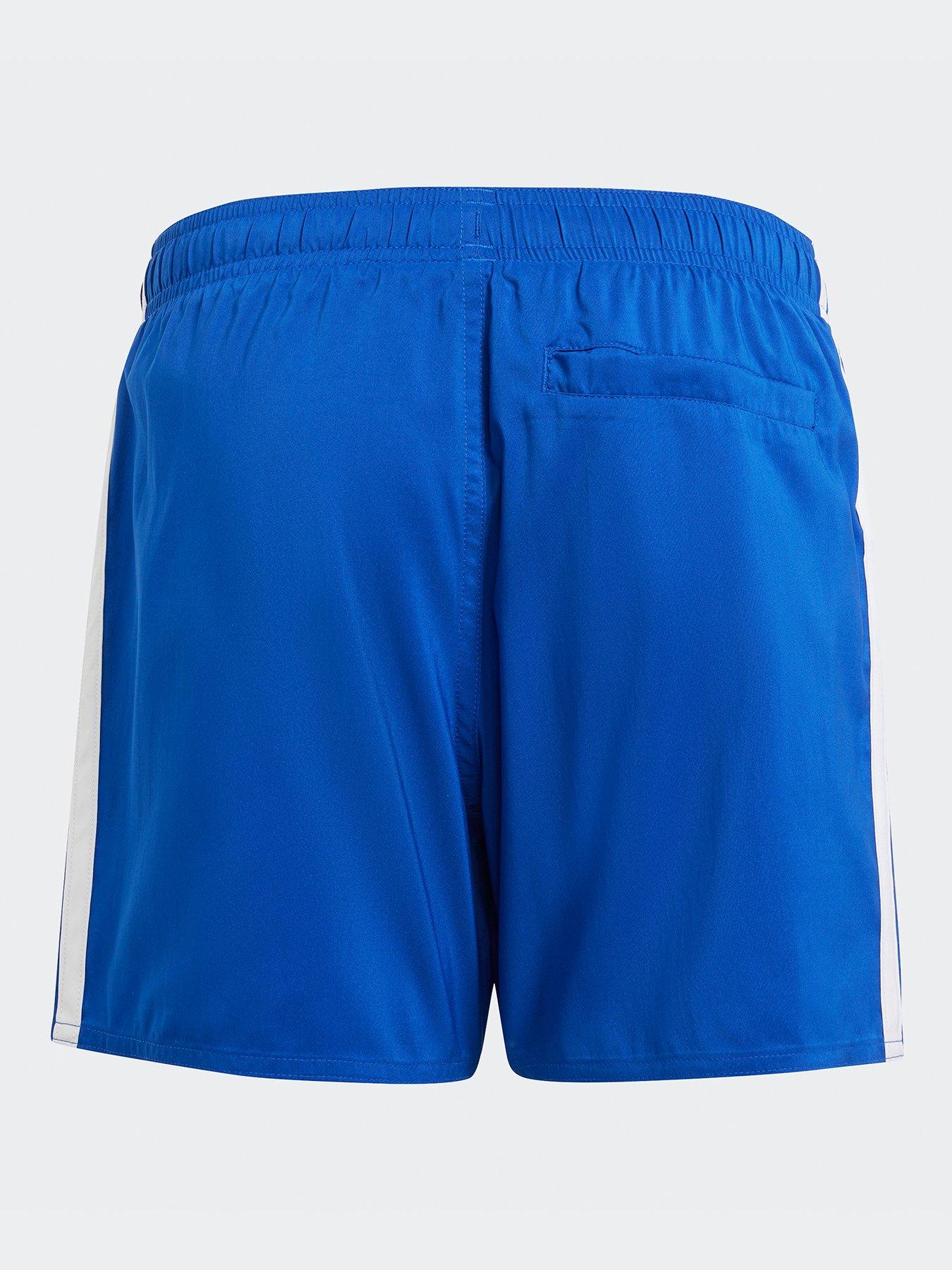 Image 2 of 5 of adidas Kids Boys 3 Stripe Swim Shorts - Royal Blue/White