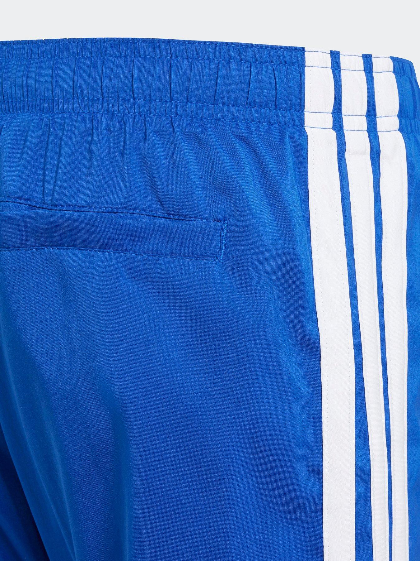 Image 3 of 5 of adidas Kids Boys 3 Stripe Swim Shorts - Royal Blue/White