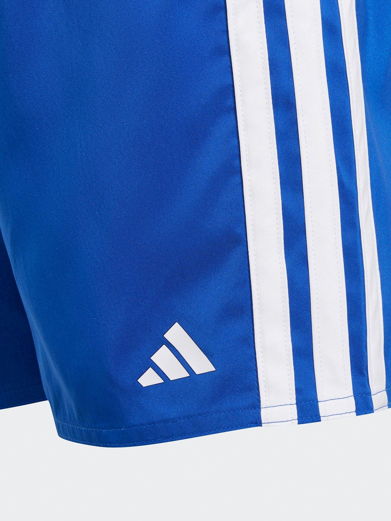 Image 4 of 5 of adidas Kids Boys 3 Stripe Swim Shorts - Royal Blue/White