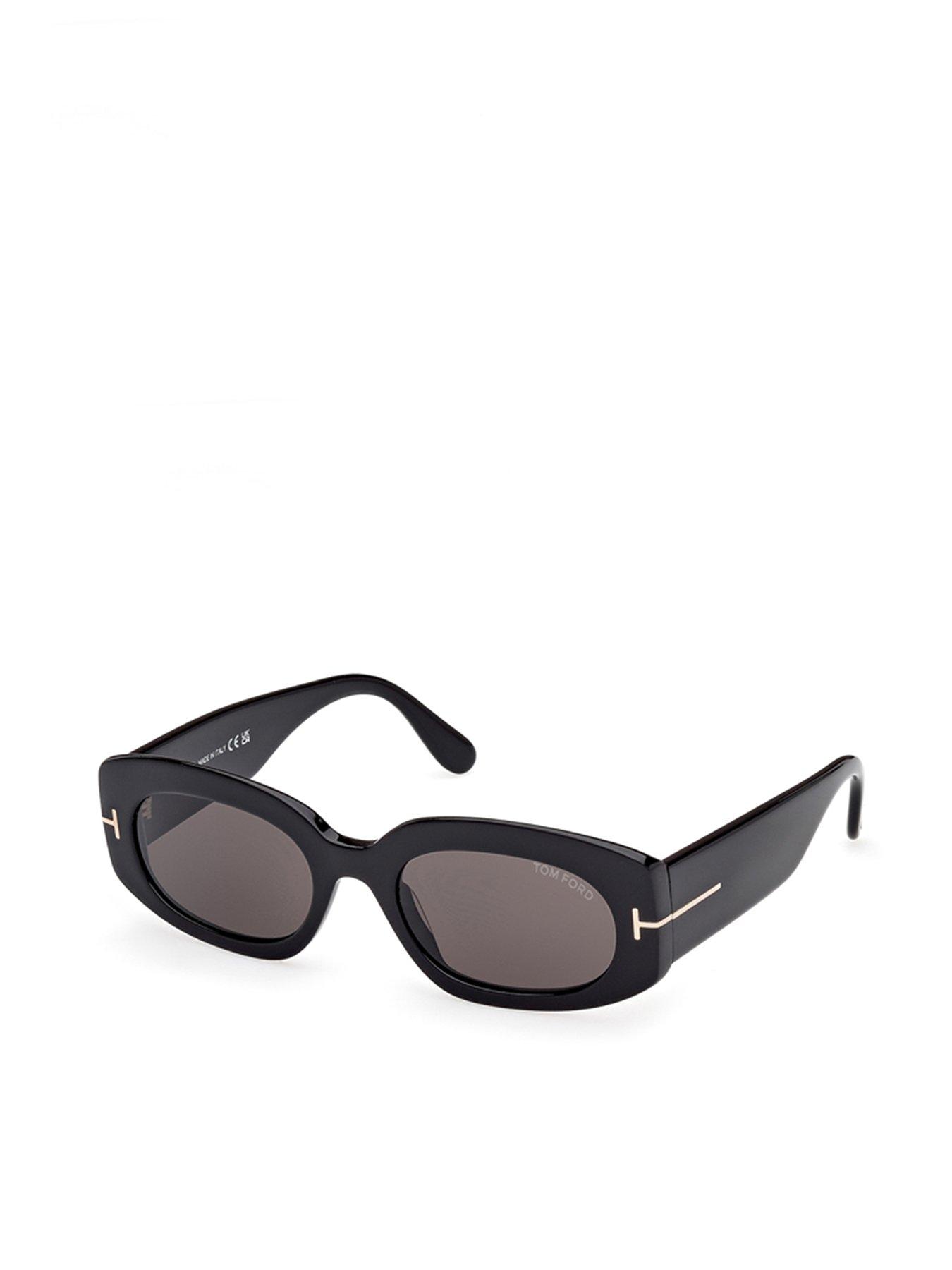 undefined Cielle Oval Sunglasses - Shiny Black