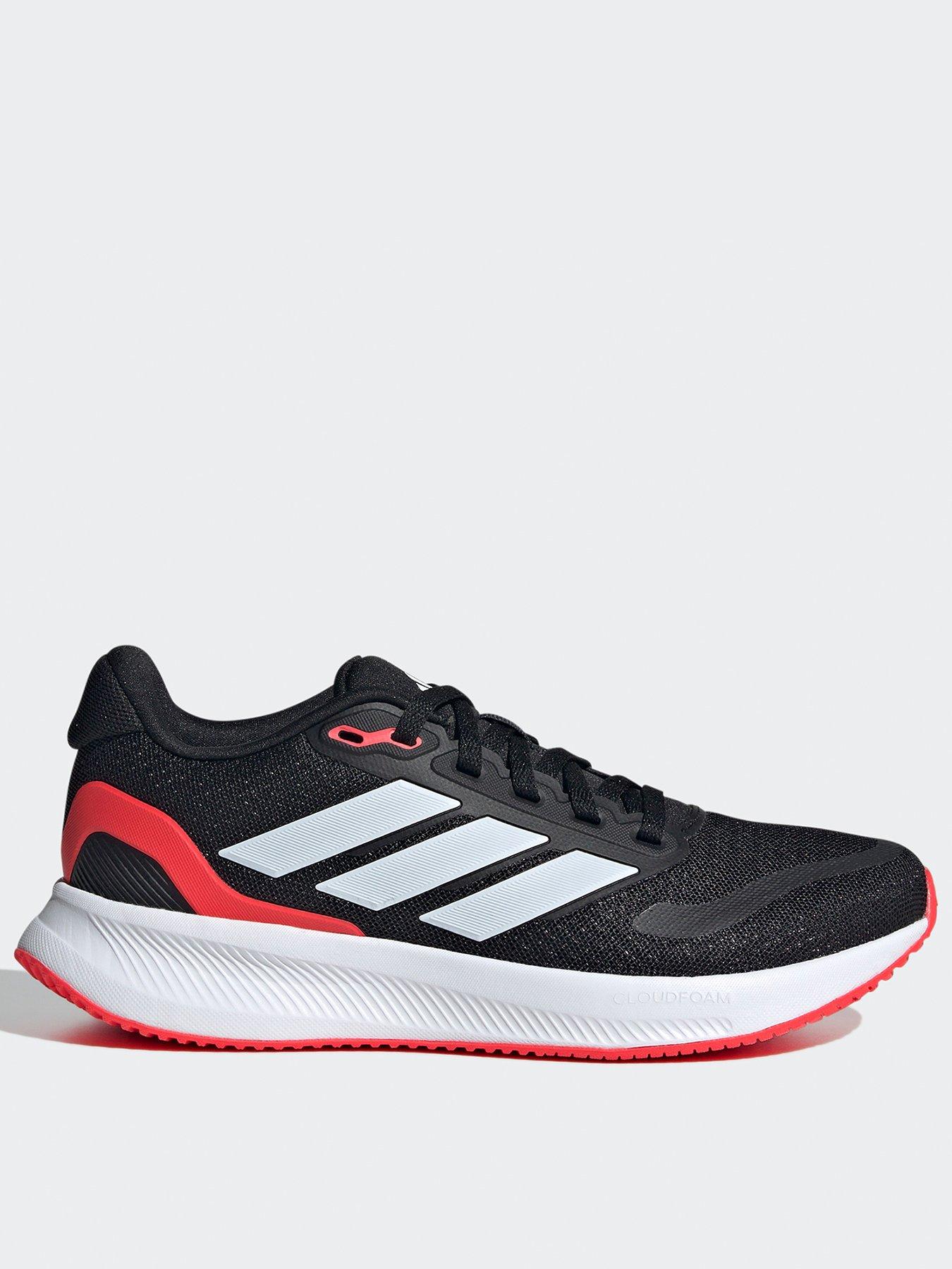 undefined Boys Junior Runfalcon 5 Trainers - Navy - Black/White/Red