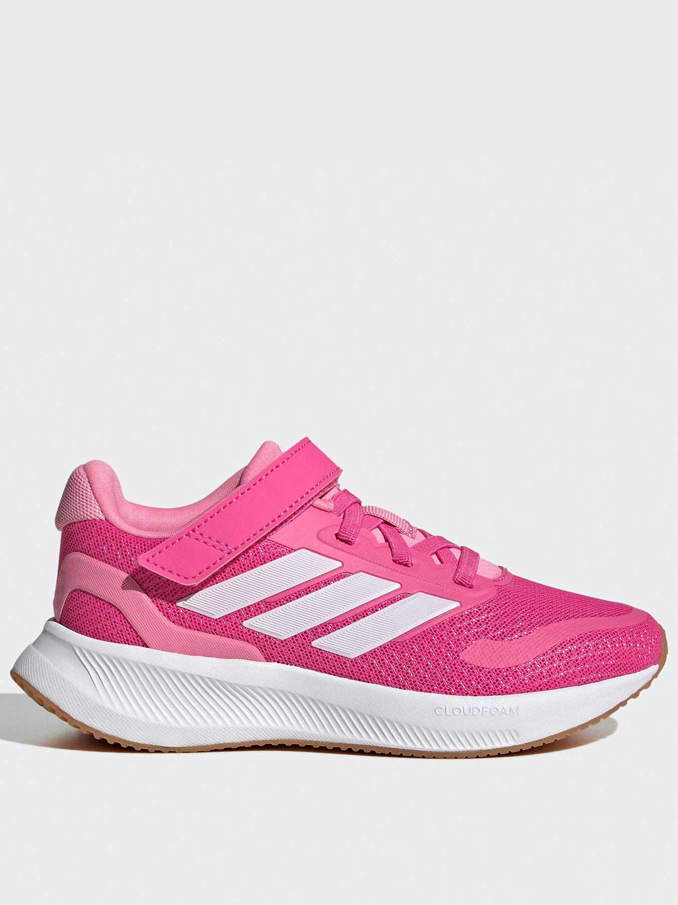 adidas Girls Kids Runfalcon 5 Trainers - Pink, Pink, Size 12 Younger