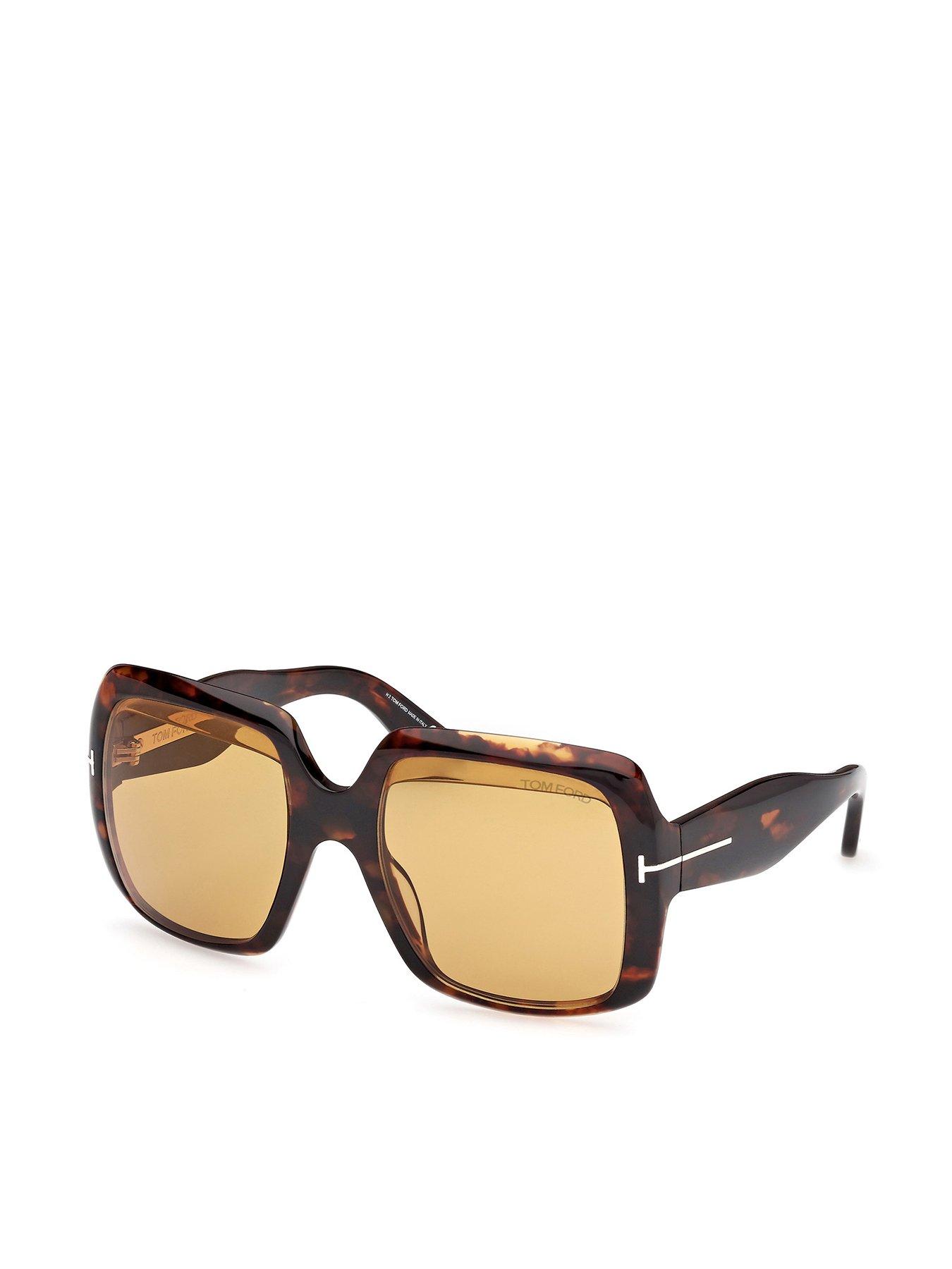 undefined Aurora Square Sunglasses - Dark Havana