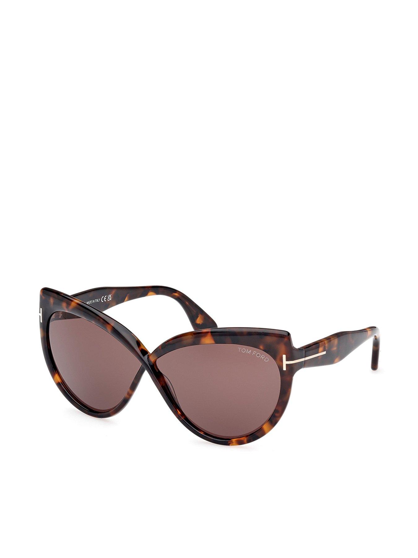 Image 1 of 4 of Tom Ford Beatrice Butterfly Sunglasses - Dark Havana
