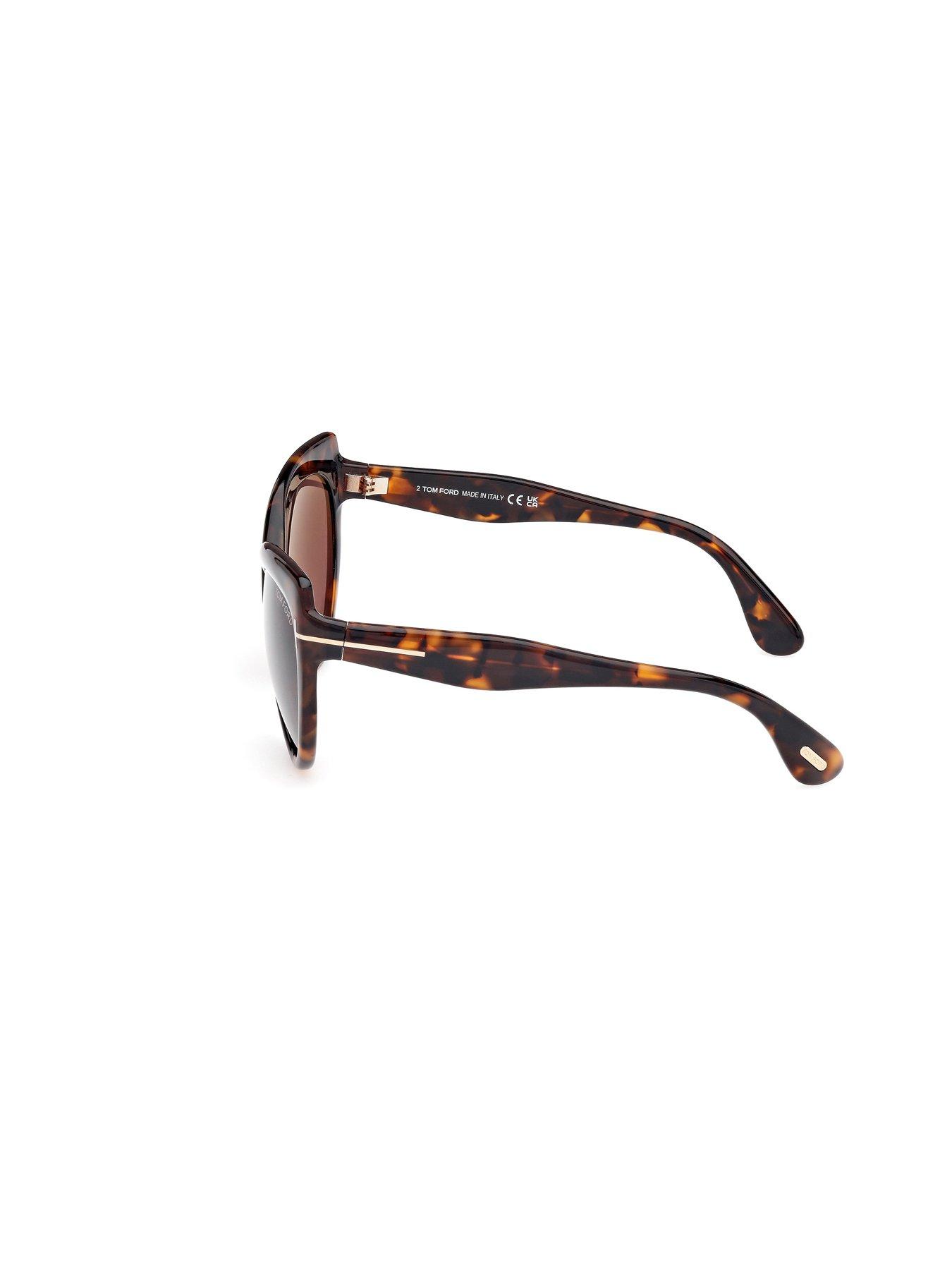 Image 2 of 4 of Tom Ford Beatrice Butterfly Sunglasses - Dark Havana