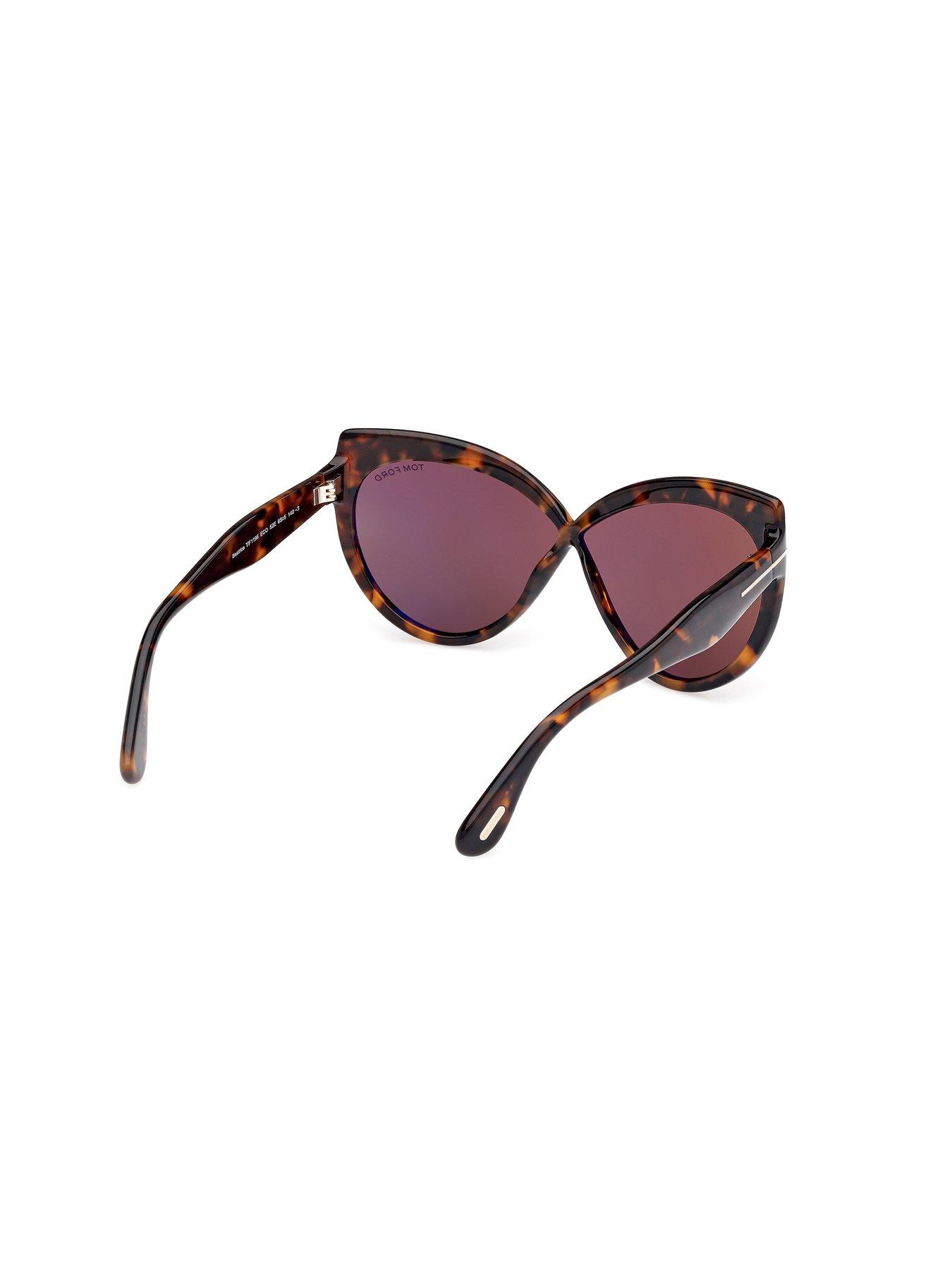 Image 3 of 4 of Tom Ford Beatrice Butterfly Sunglasses - Dark Havana