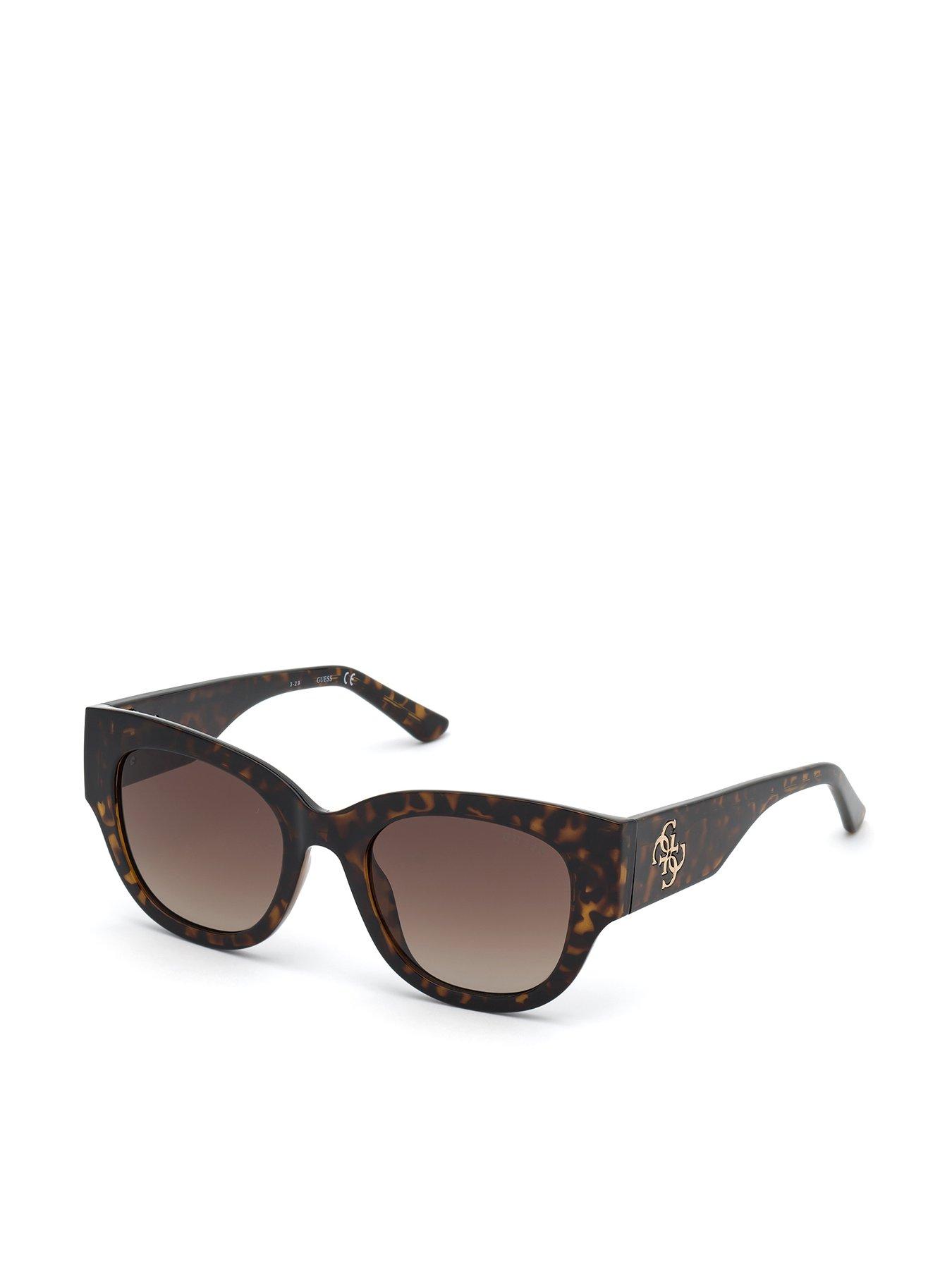undefined Butterfly Large Logo Sunglasses - Dark Havana
