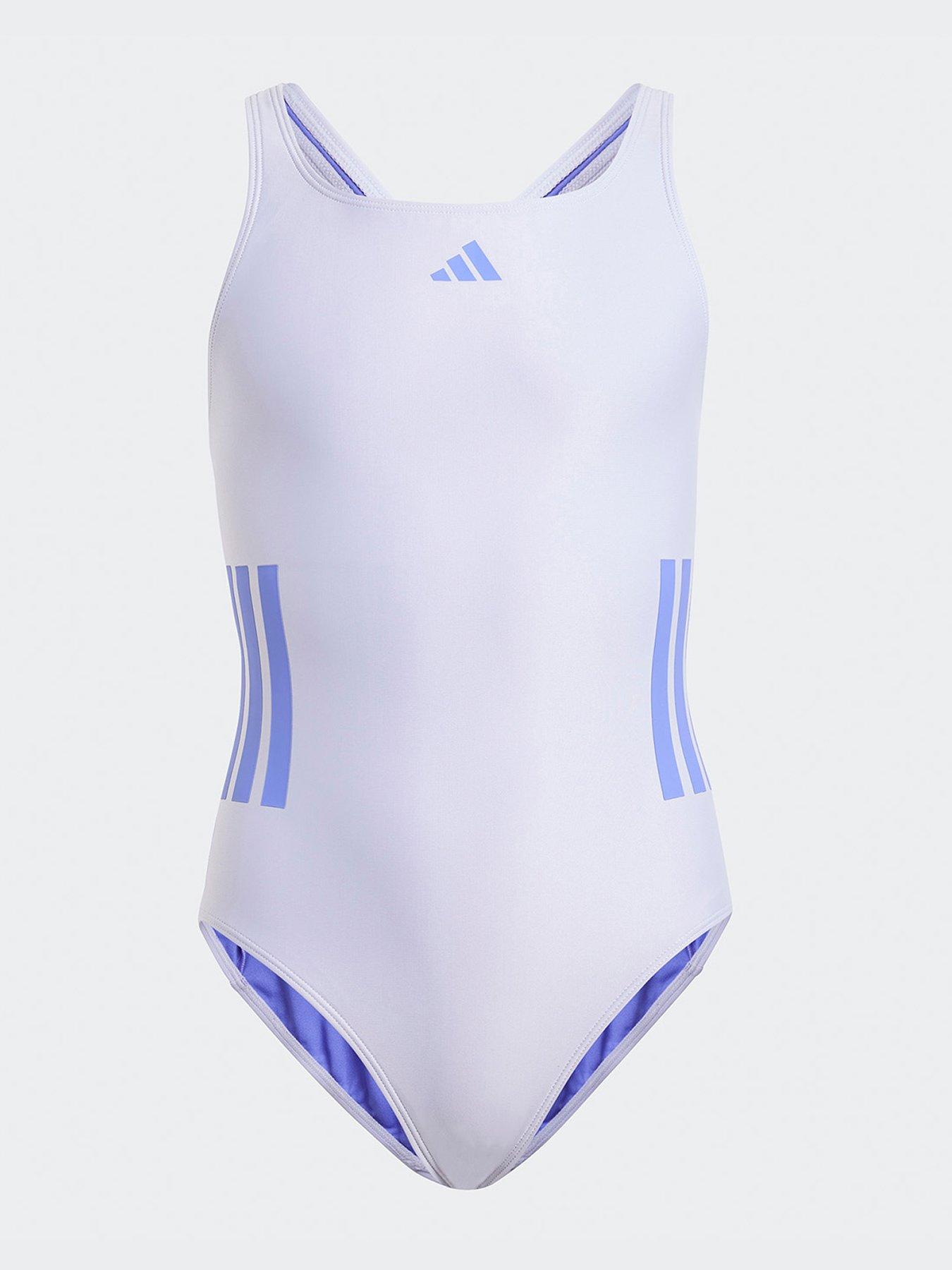 undefined Junior Girls 3 Stripe Swimsuit - Purple