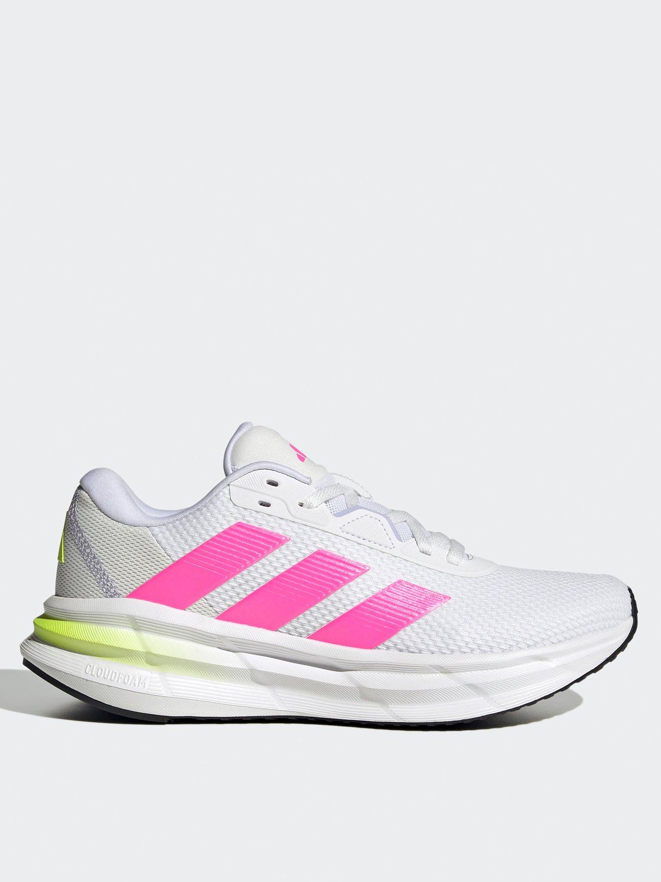 adidas Womens Running Galaxy 7 Trainers - White/Pink, White/Pink, Size 5, Women