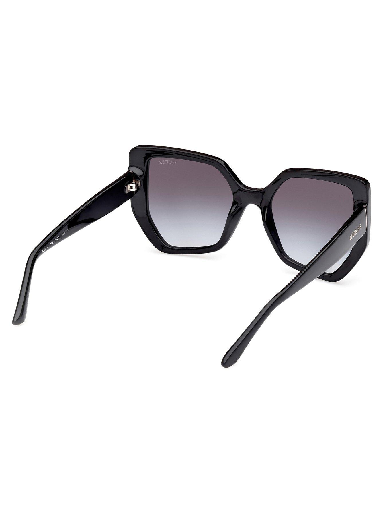 Image 3 of 4 of Guess Geometric Oversized Sunglasses - Black
