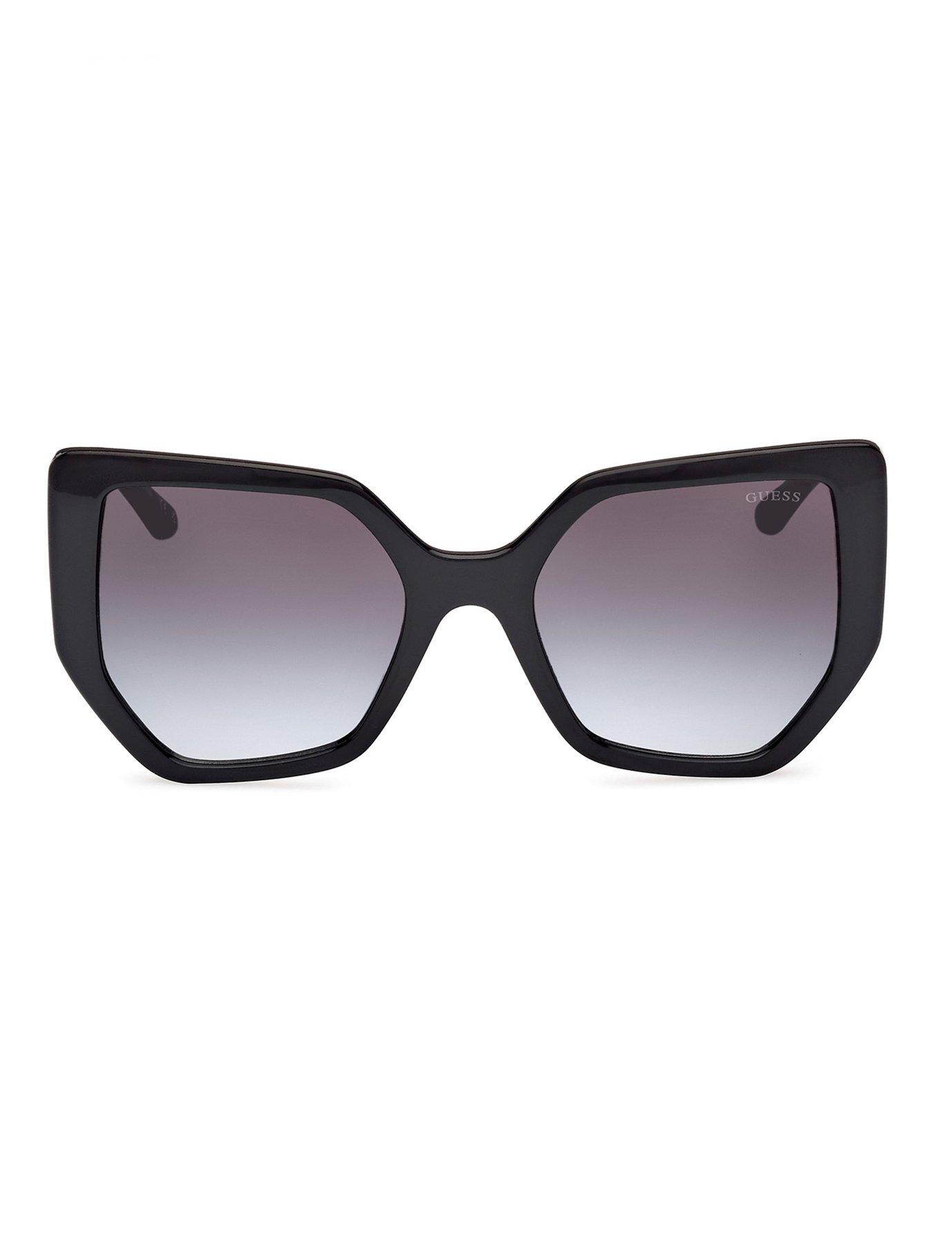 Image 4 of 4 of Guess Geometric Oversized Sunglasses - Black