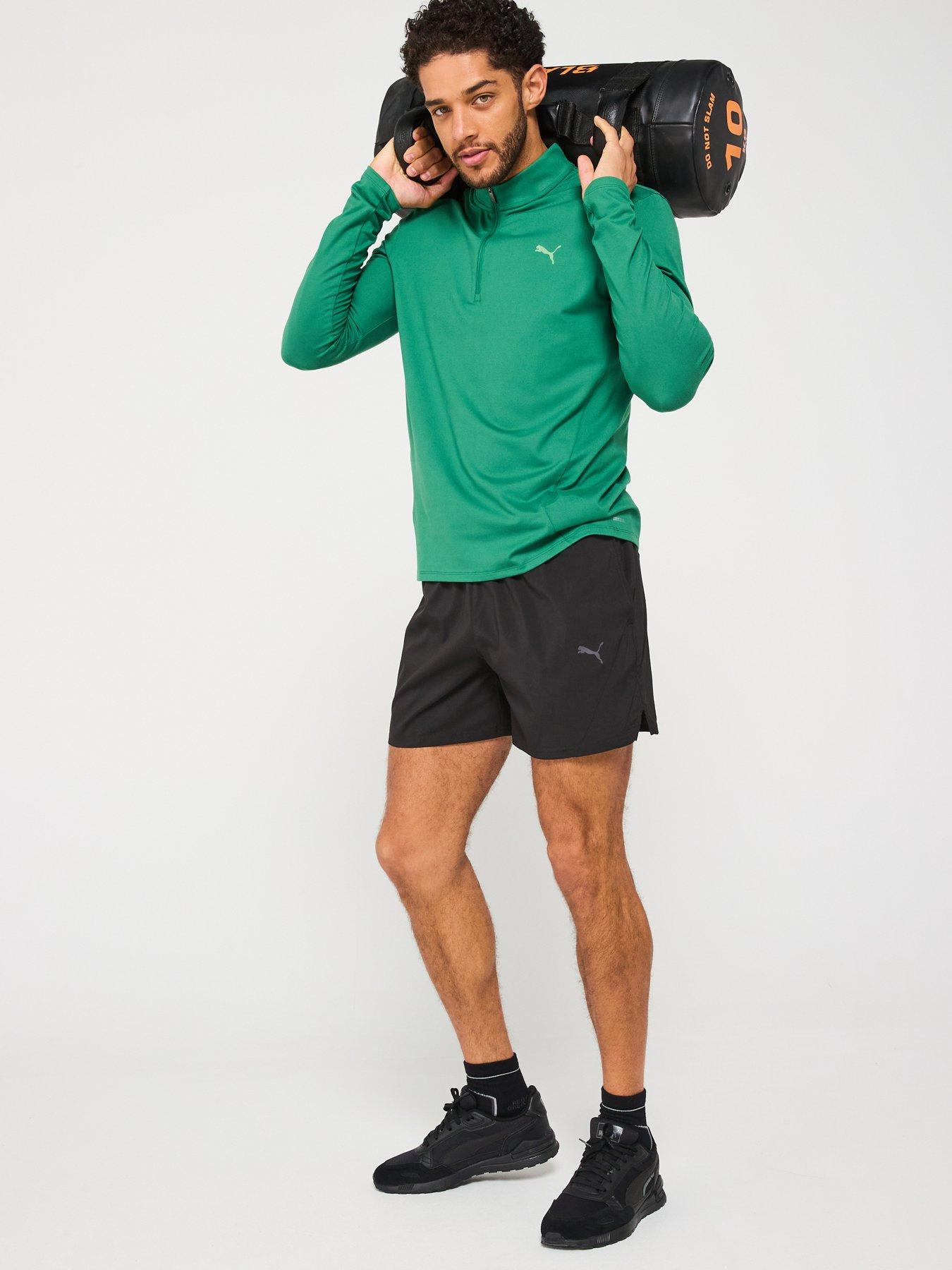 Image 3 of 5 of Puma Men's Training Evolve Slim Fit 1/2 Zip Top - Green
