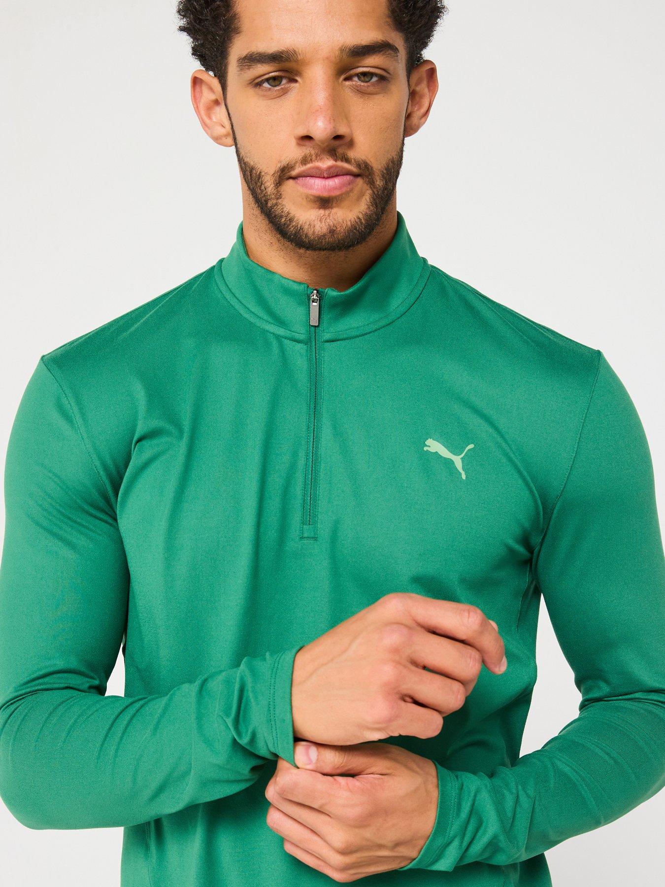 Image 5 of 5 of Puma Men's Training Evolve Slim Fit 1/2 Zip Top - Green