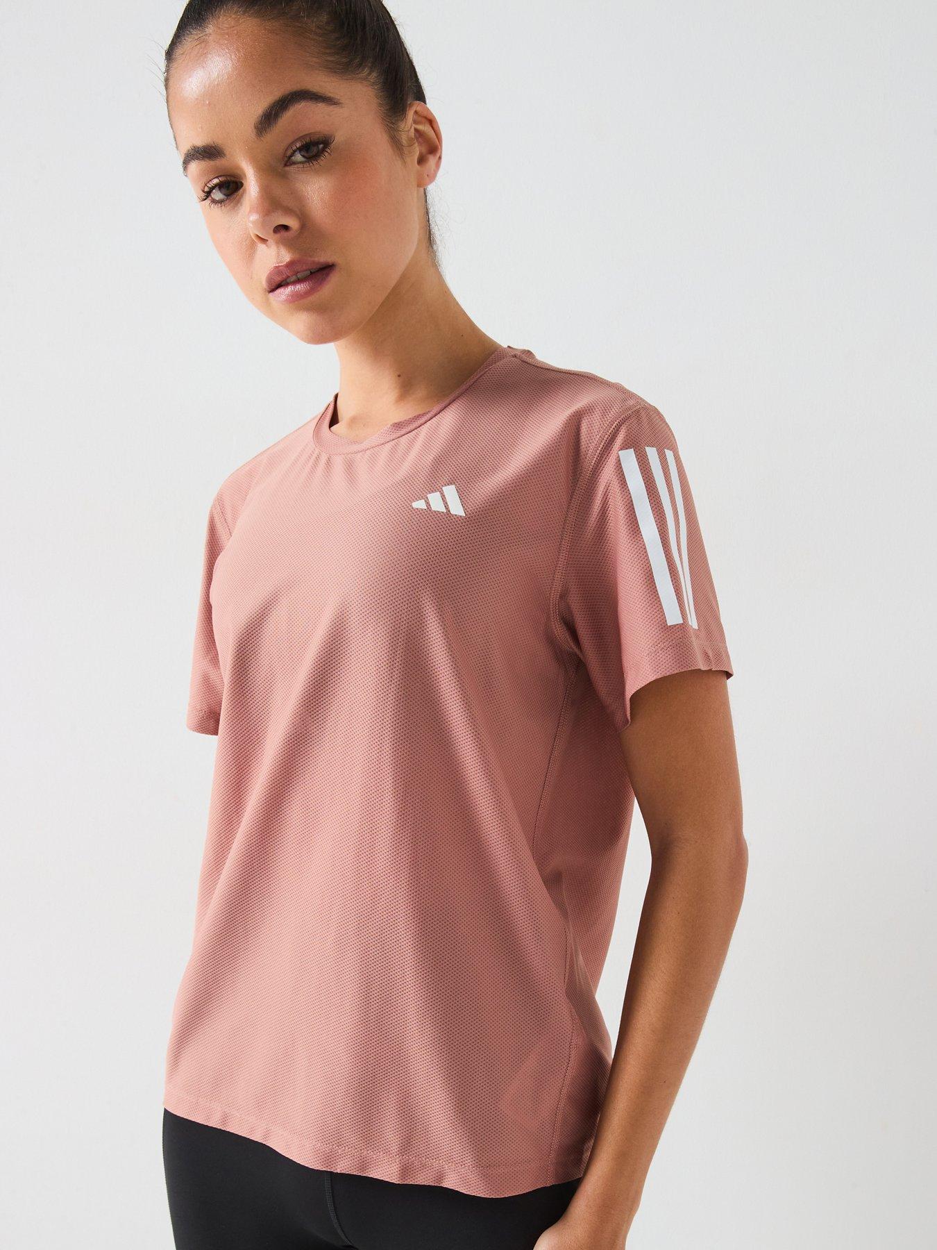 adidas Womens Running Own The Run T-Shirt - Pink, Pink, Size S, Women