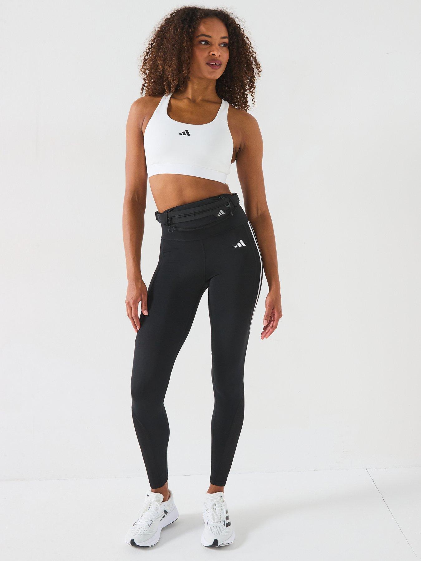 Image 3 of 6 of adidas Womens Training High Support Sports Bra - White