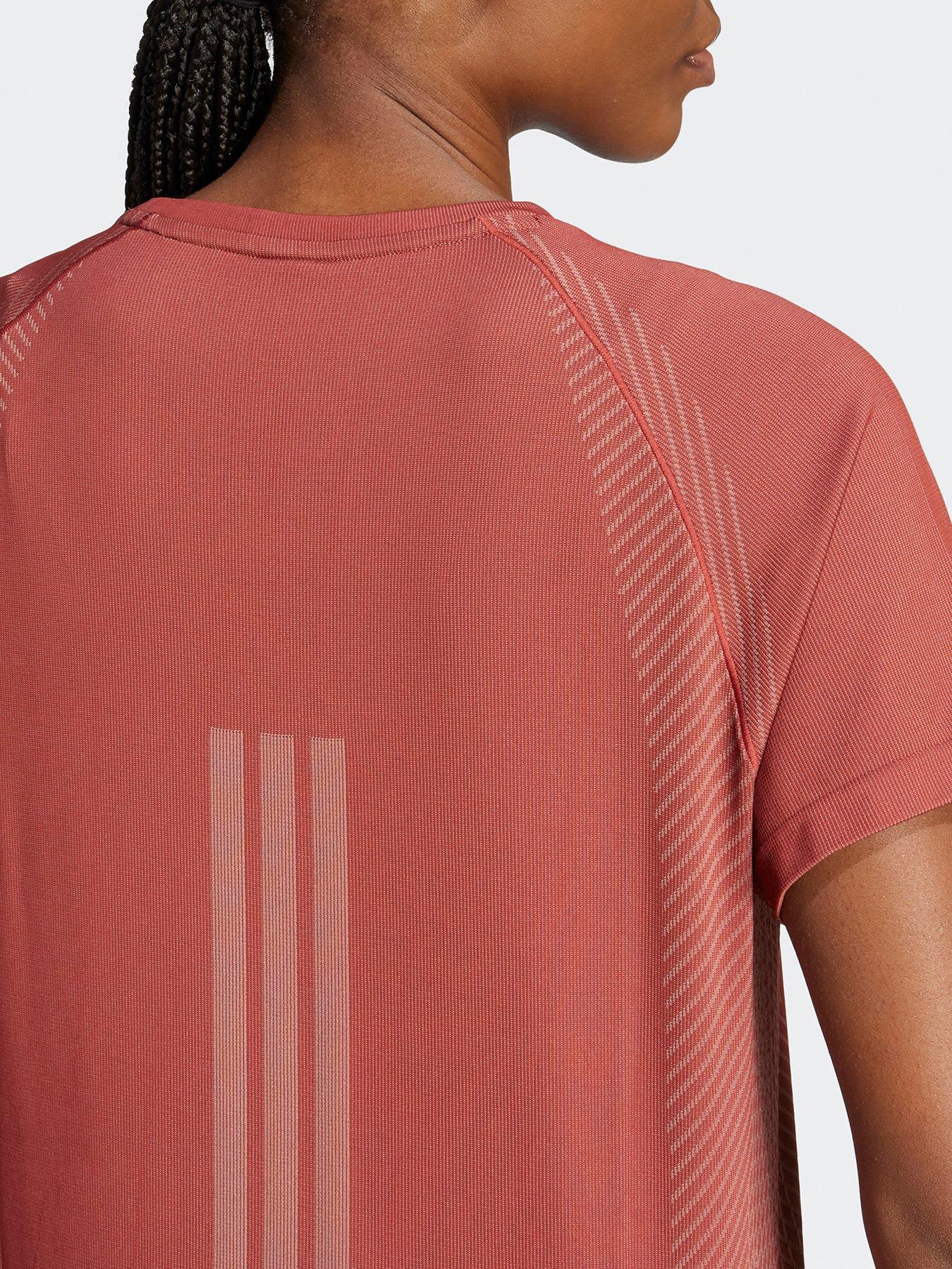 adidas Womens Training Seamless T-Shirt - Burgundy - Red | Very