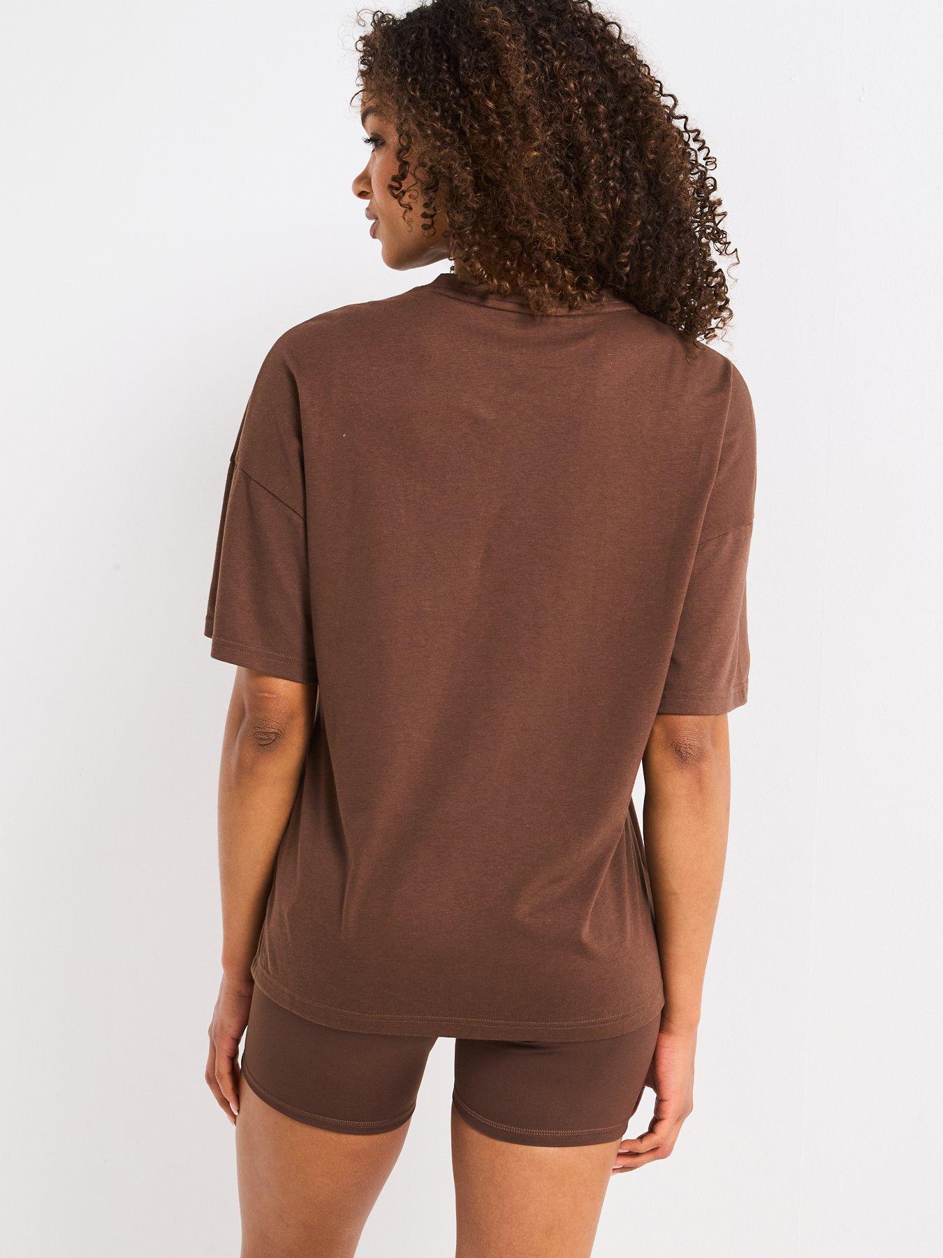 Image 2 of 4 of Puma Womens Training Evolve Oversized Tee - Brown