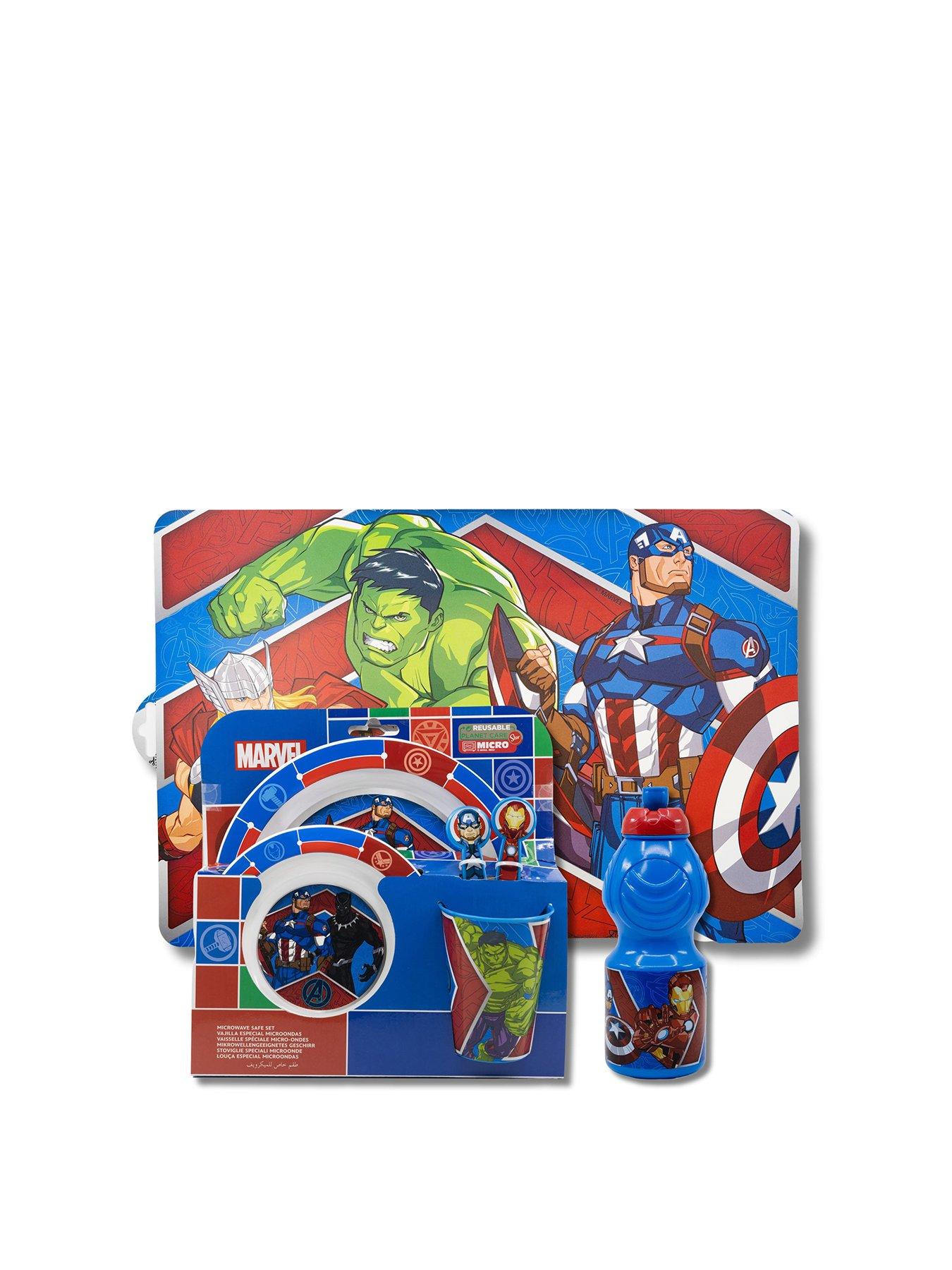 Product photograph of The Avengers Avengers 7 Piece Micro Dinner Set from very.co.uk