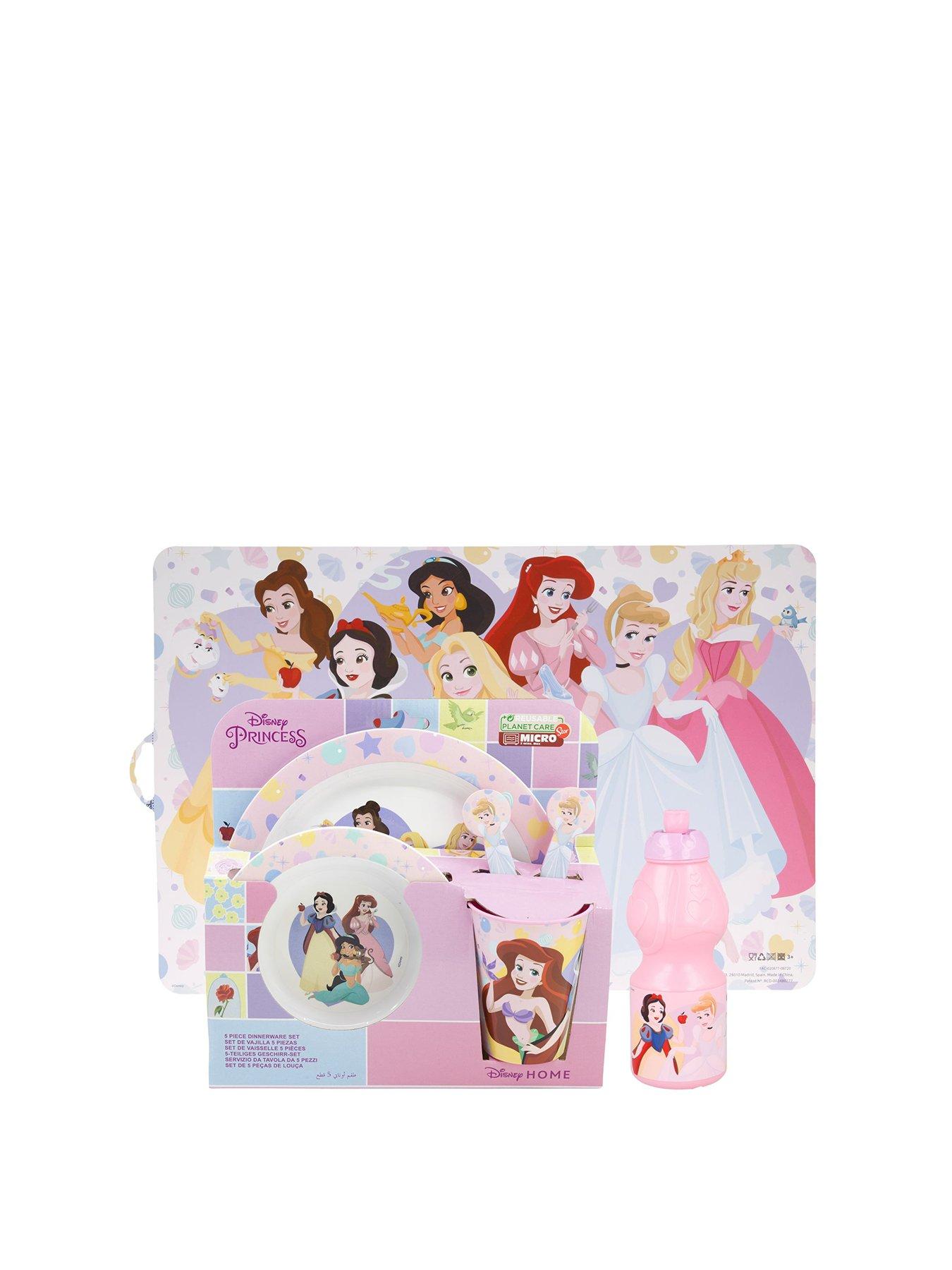 Product photograph of Disney Princess 7 Piece Micro Dinner Set from very.co.uk