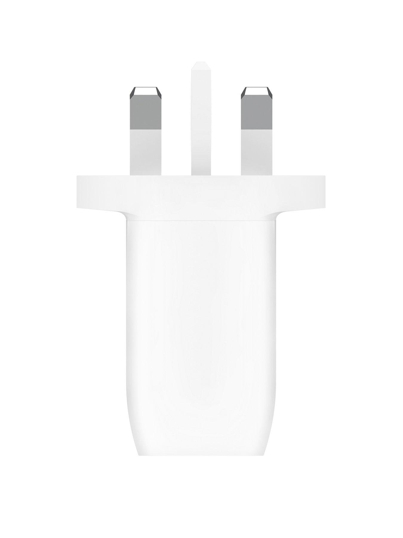 Image 2 of 6 of Belkin 60W USB-C Dual Port Mains Charger - White
