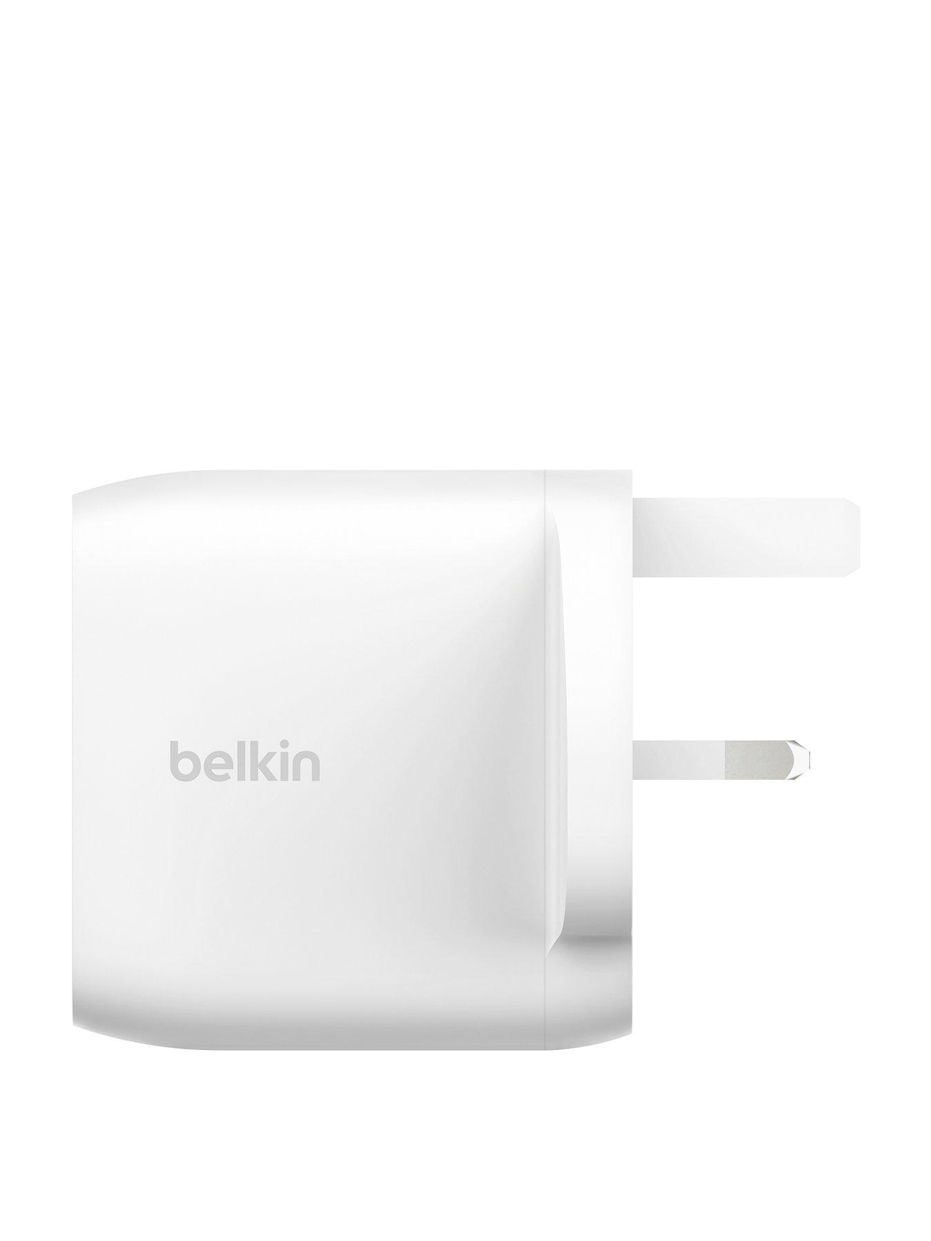 Image 3 of 6 of Belkin 60W USB-C Dual Port Mains Charger - White