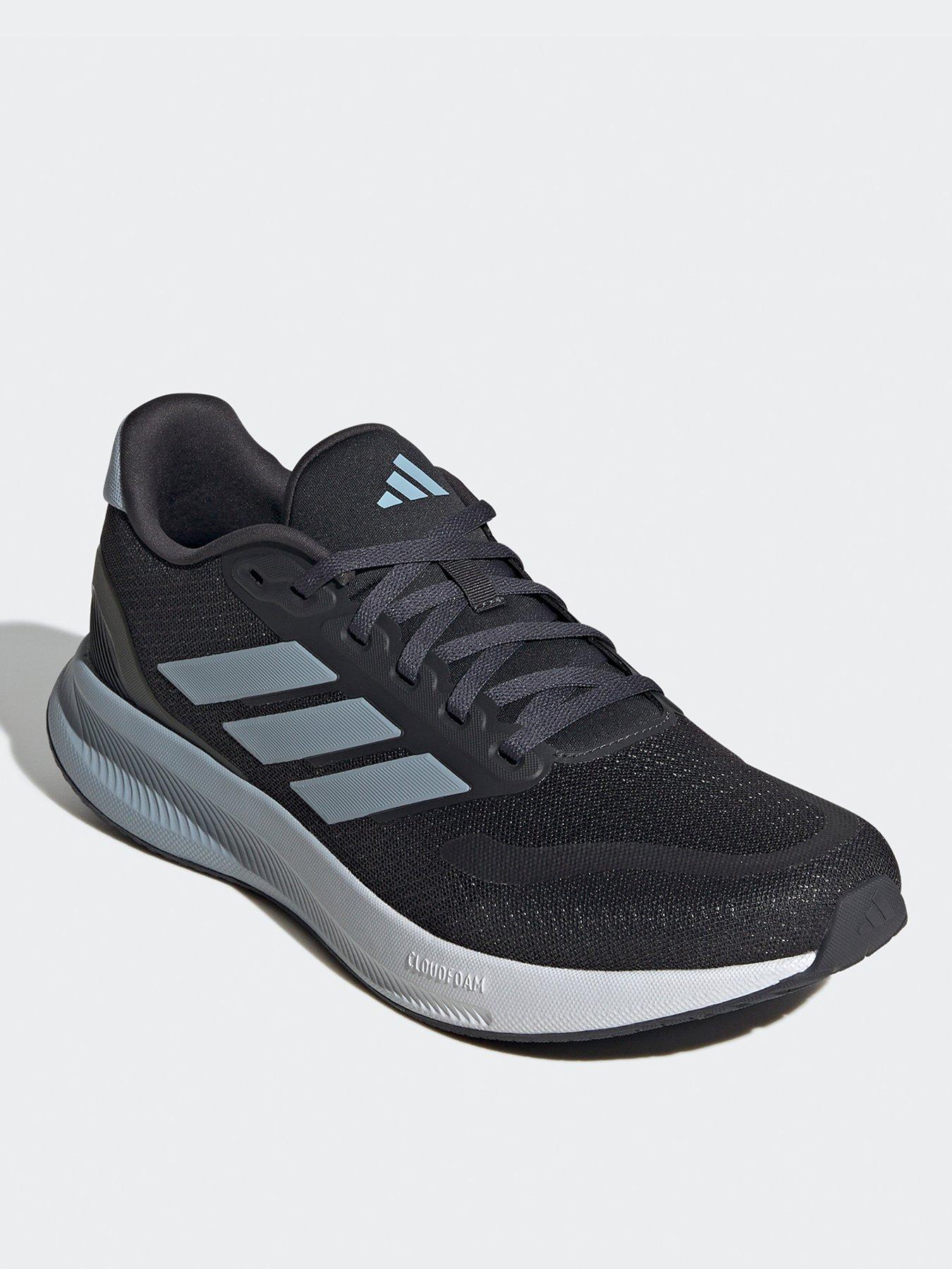 Image 2 of 7 of adidas Mens Running Runfalcon 5 Trainers - Dark Grey - Carbon/Wonder Blue/Ftwr White