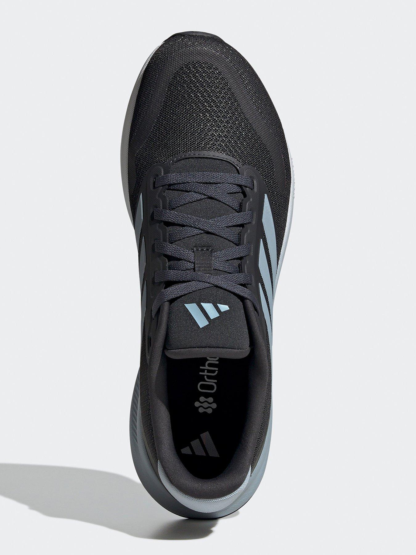 Image 4 of 7 of adidas Mens Running Runfalcon 5 Trainers - Dark Grey - Carbon/Wonder Blue/Ftwr White