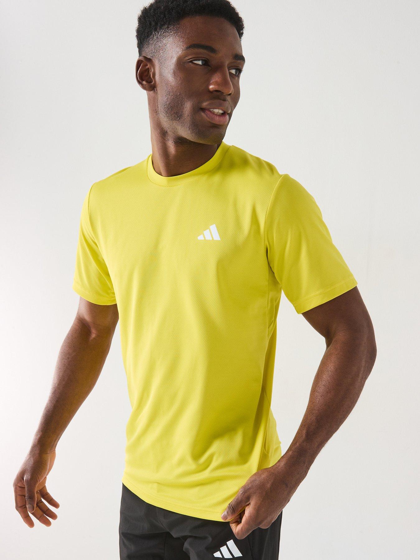 undefined Men's Training Essential Base T-Shirt - Pure Sulphur/White