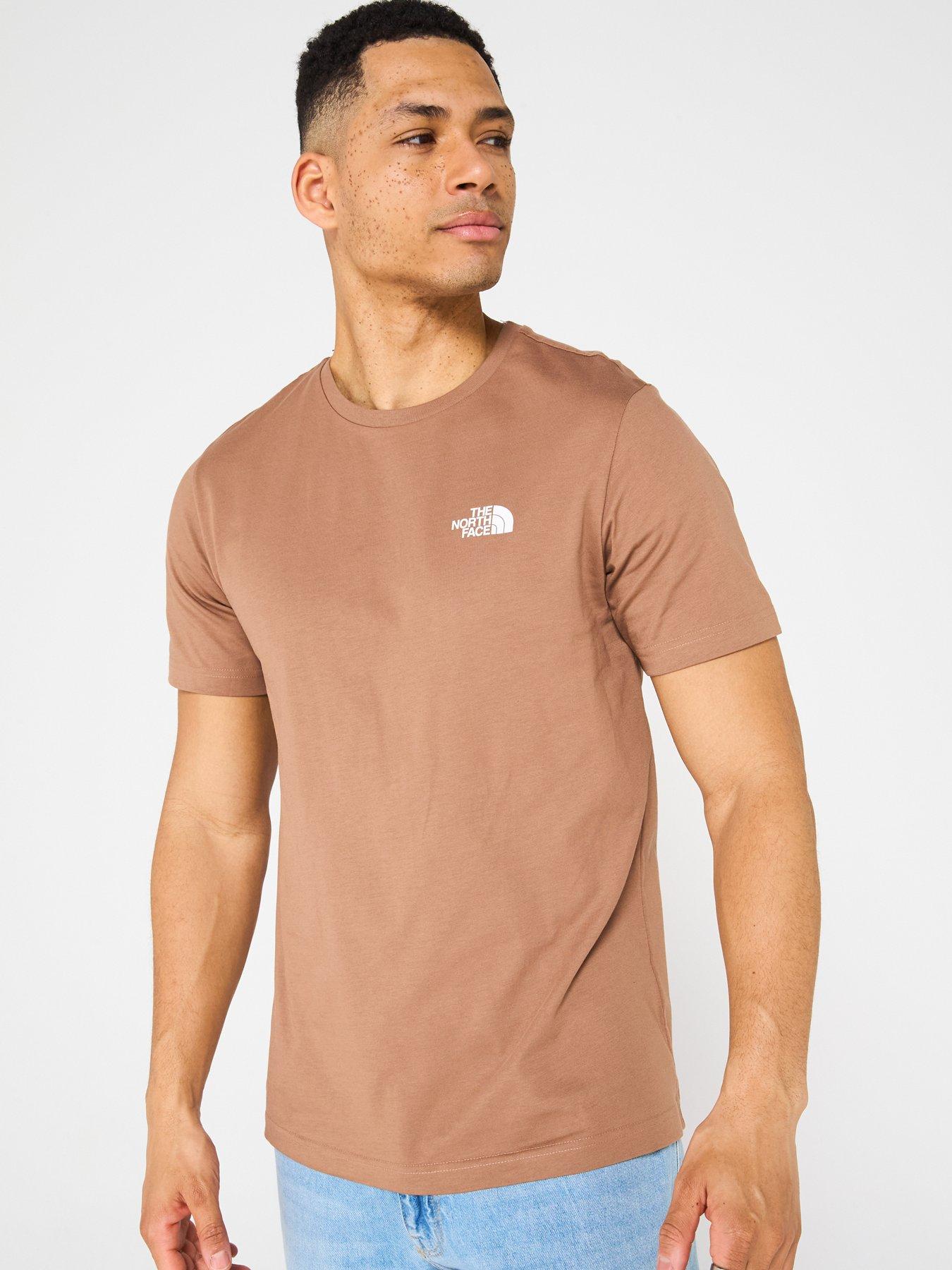 undefined Men's Short Sleeve Simple Dome Tee - Brown