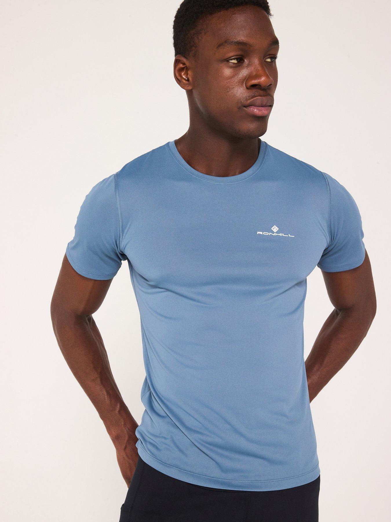undefined Mens Running Core Short Sleeve Tee - Lake/bright White