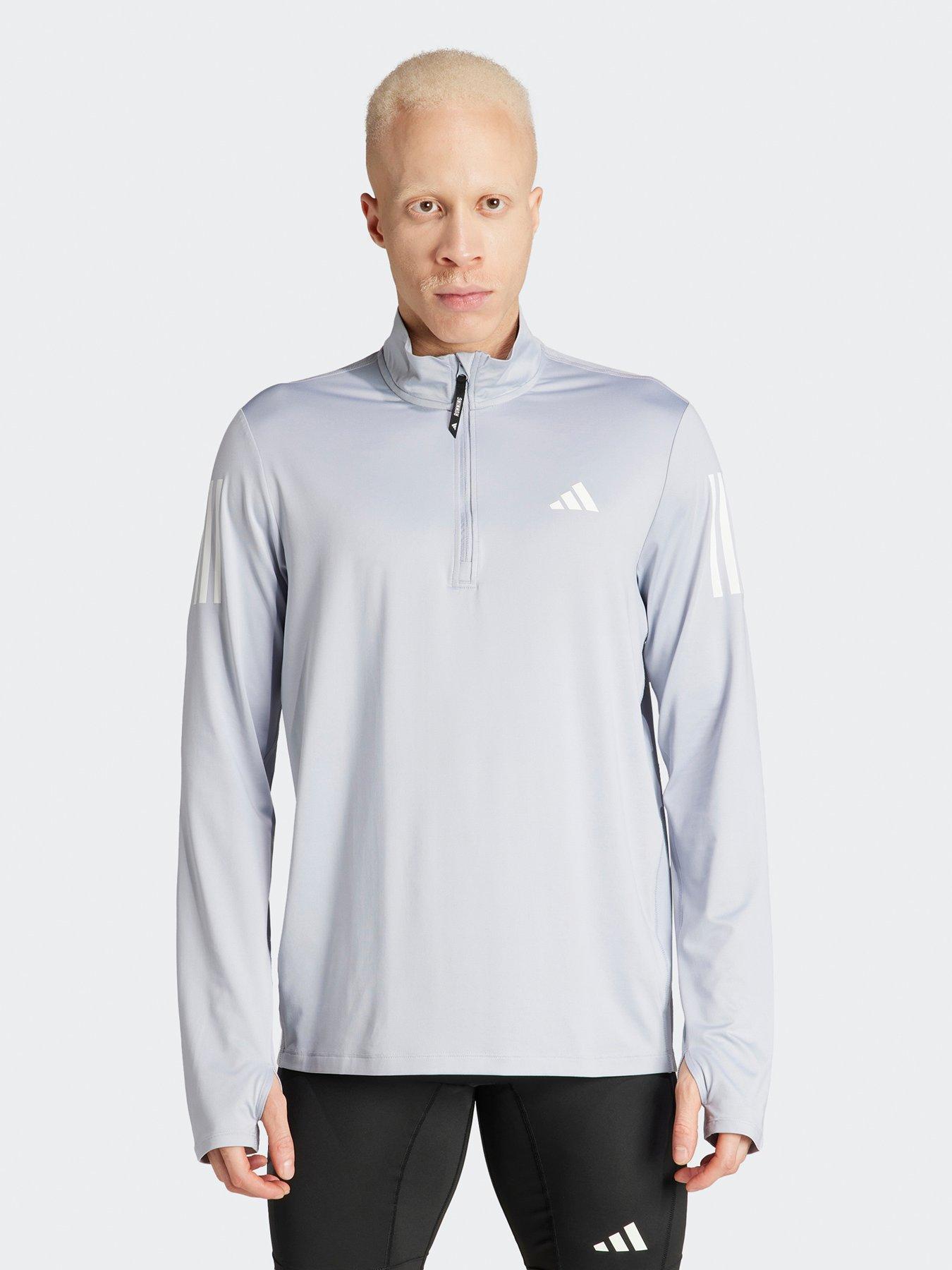 undefined Men's Running Own The Run 1/2 Zip Top - Halo Silver
