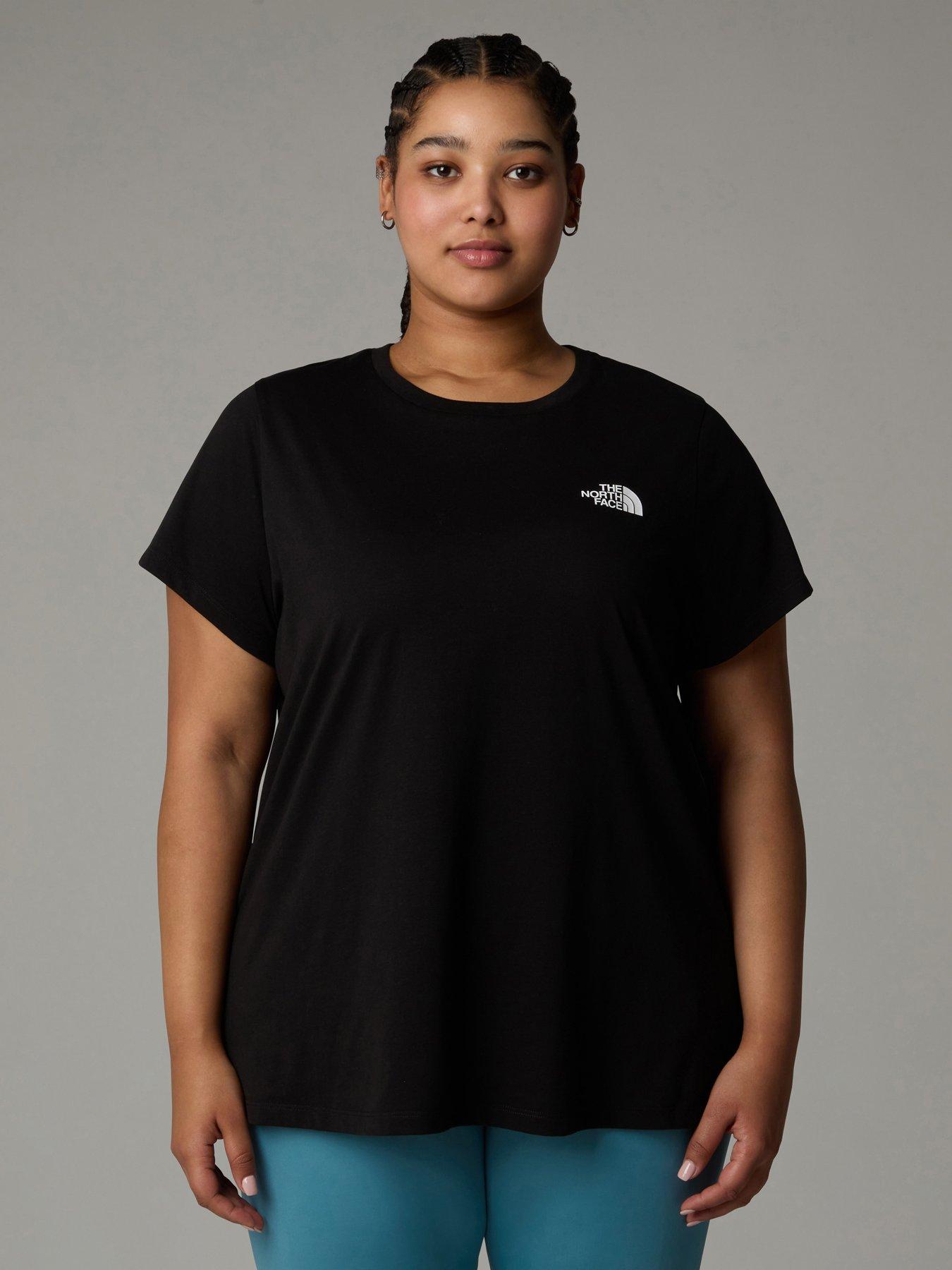 undefined Women's Plus Short Sleeve Simple Dome Tee - Black