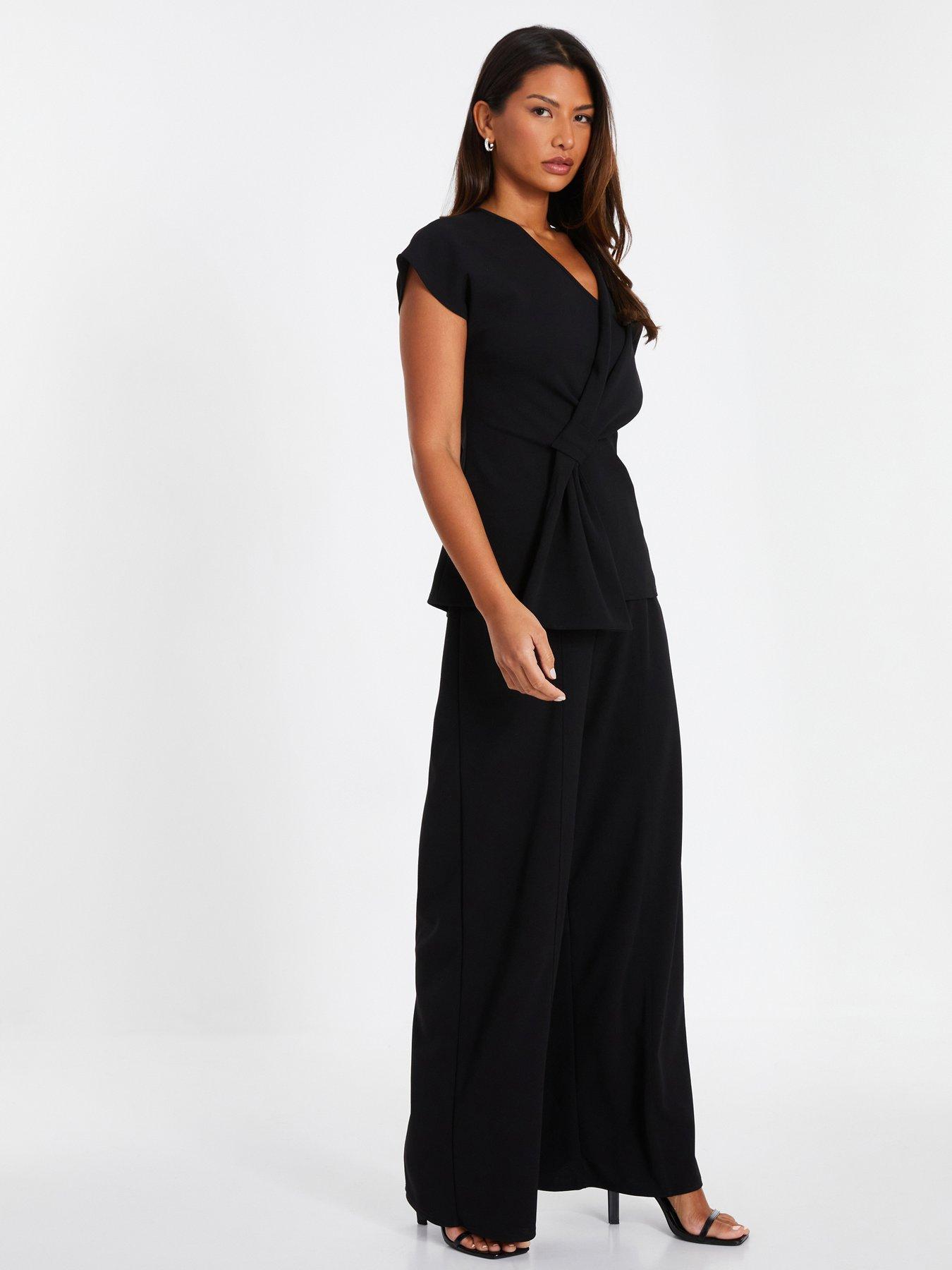 Image 3 of 6 of Quiz Tie Front Top - Black