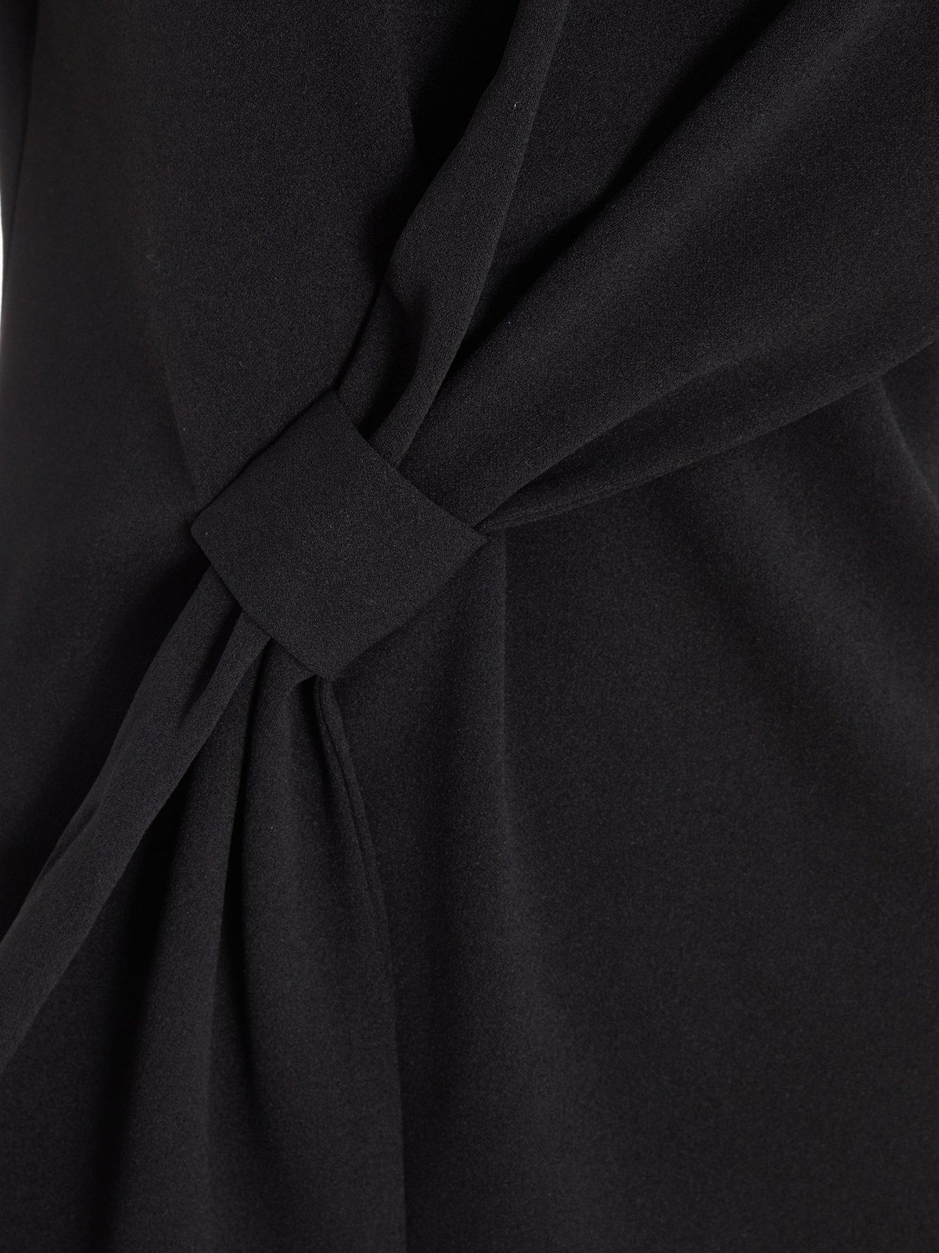 Image 6 of 6 of Quiz Tie Front Top - Black