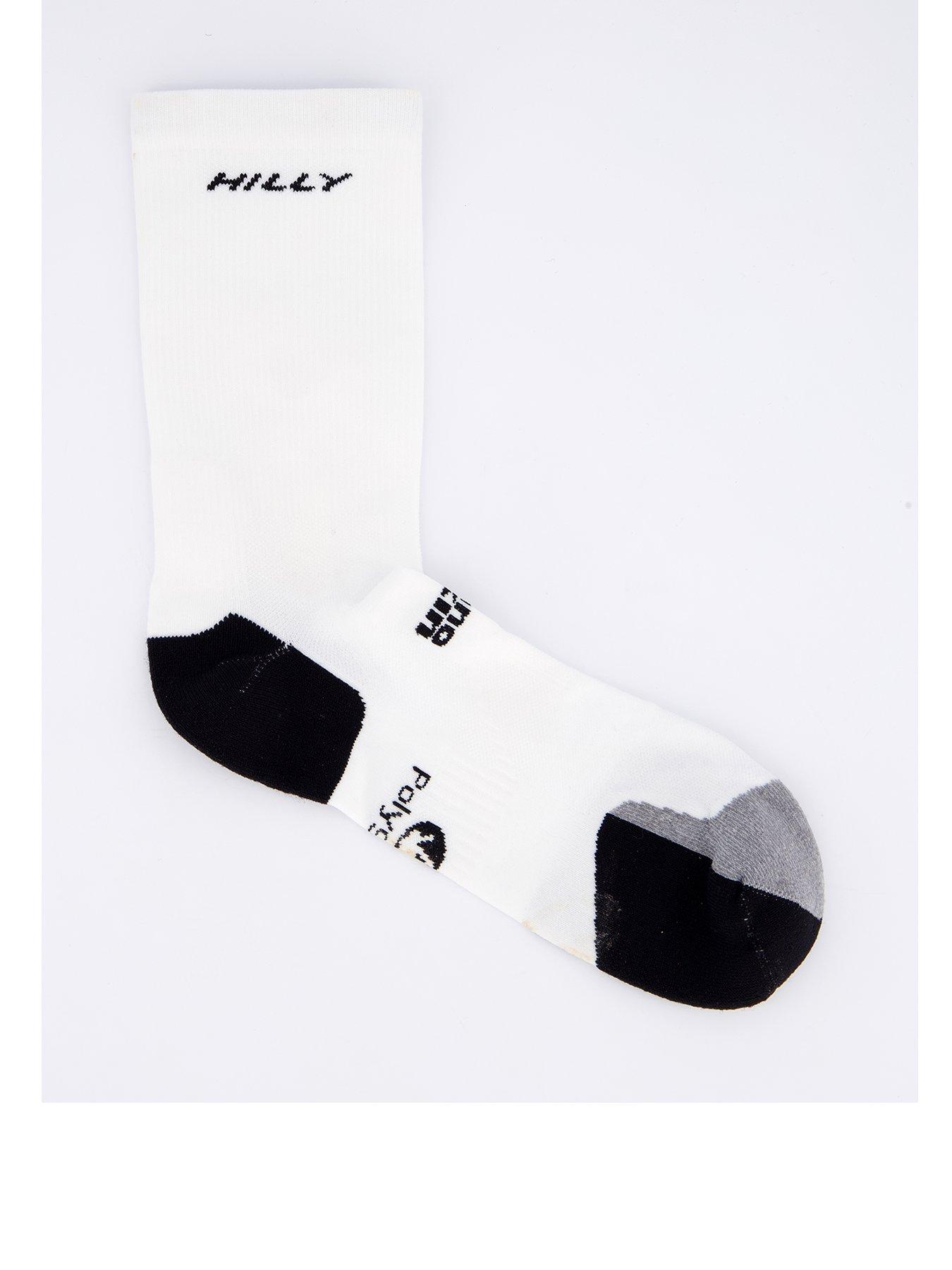 Image 1 of 4 of Hilly Marathon Fresh Crew Min Running Sock - White/grey