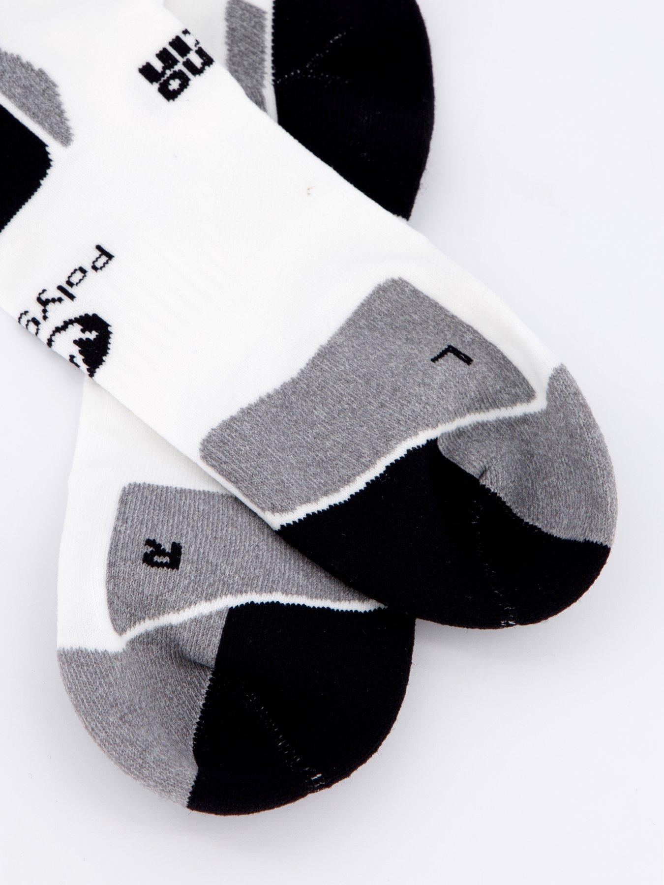 Image 2 of 4 of Hilly Marathon Fresh Crew Min Running Sock - White/grey