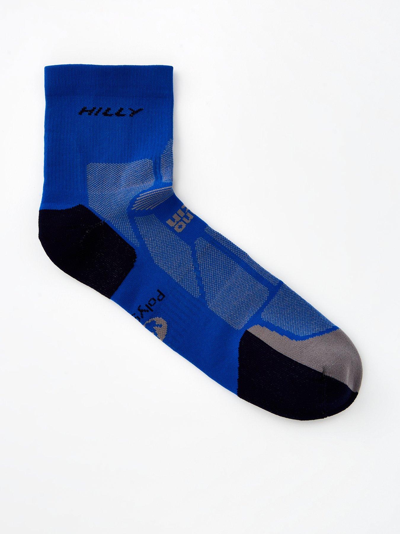 Hilly Marathon Fresh Anklet Min Running Sock - Cobalt/iron
