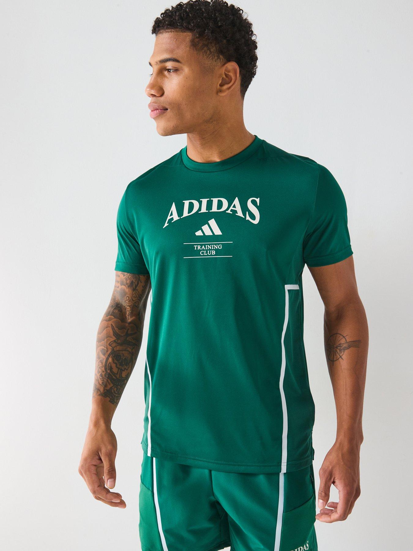 undefined Men's Training D4T Legacy T-Shirt - Collegiate Green/Chalk White