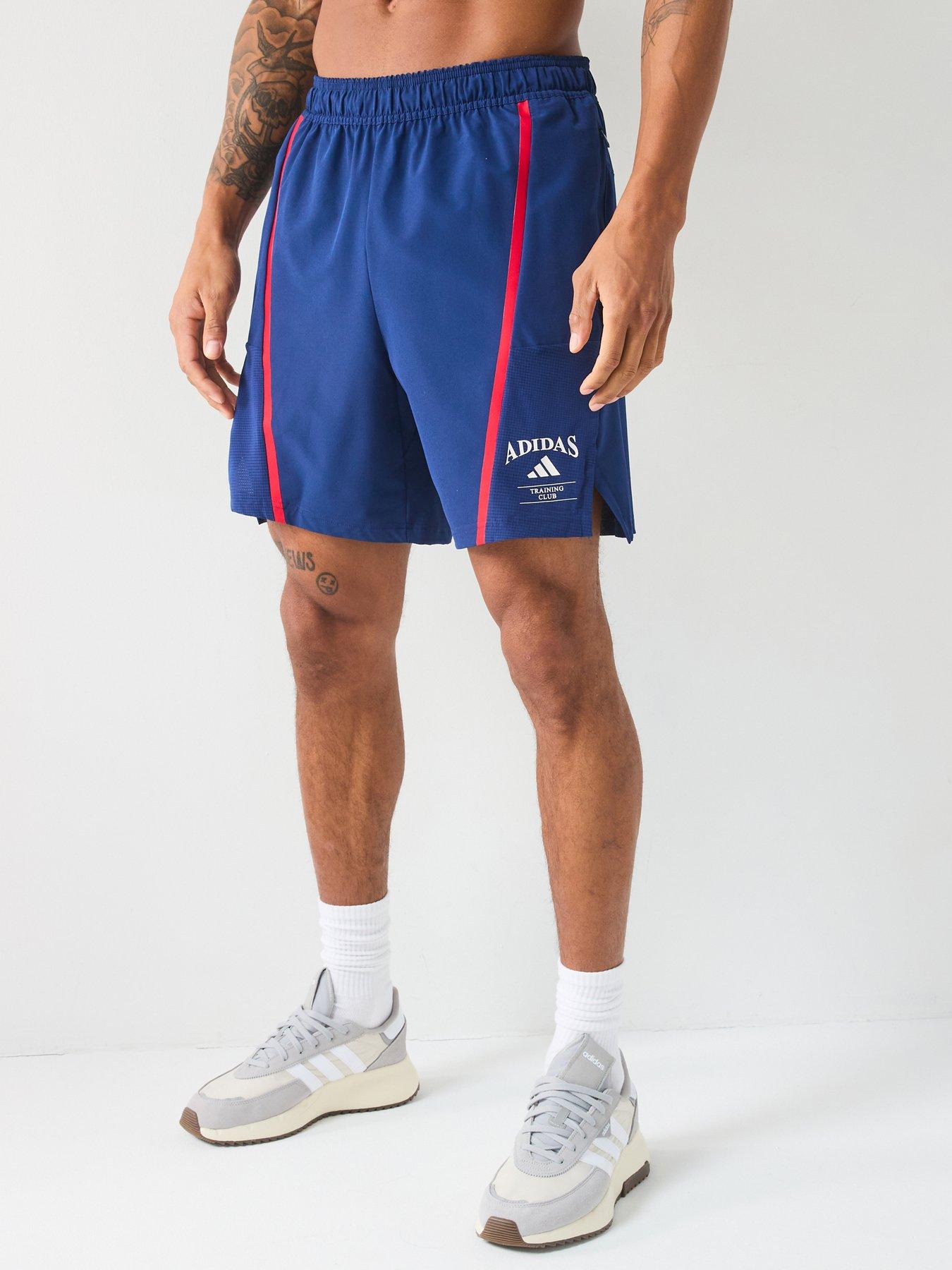 adidas Men's Training D4T Legacy Shorts, Dark Blue/Chalk White, Size S, Men