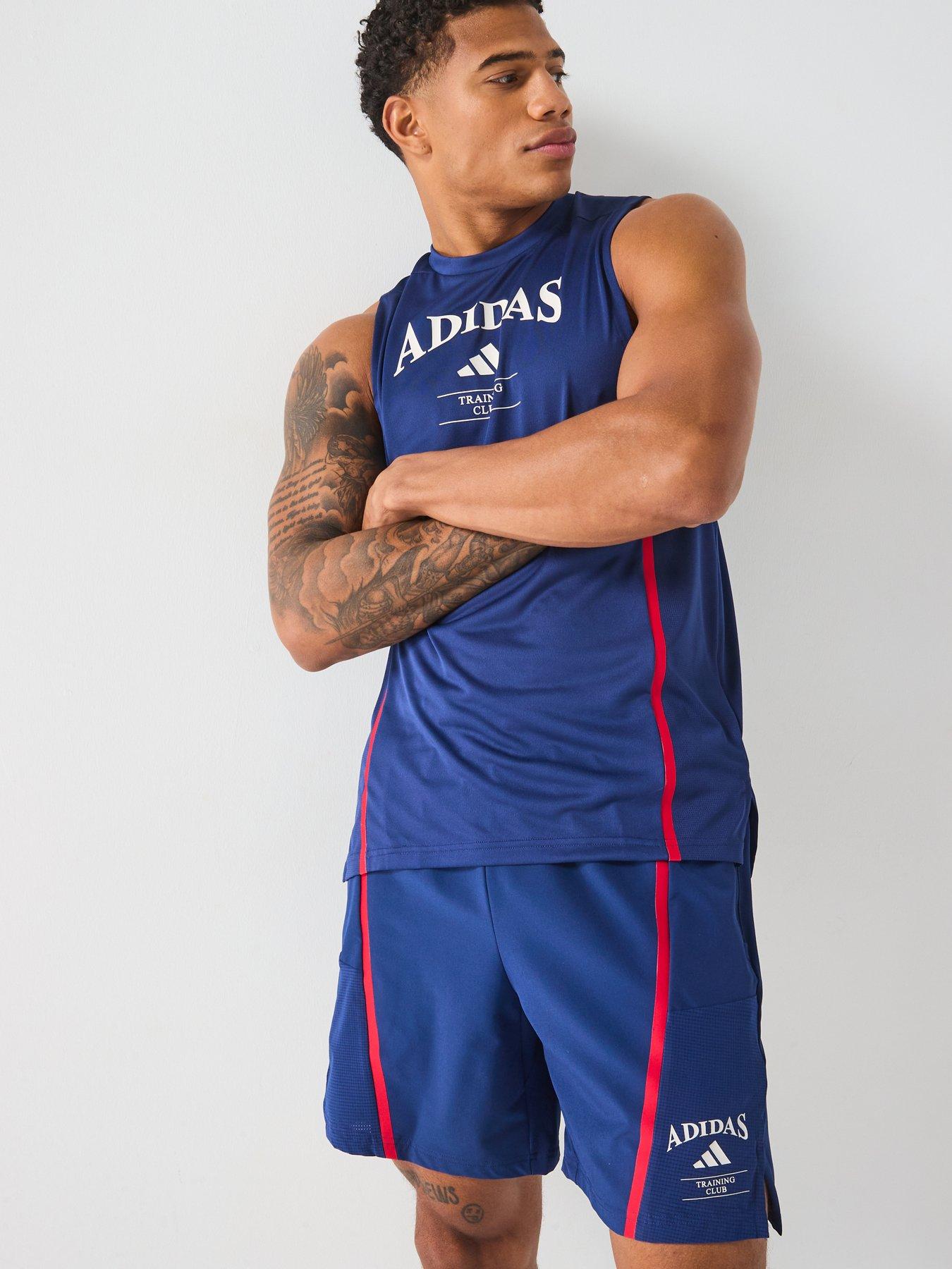 undefined Men's Training D4T Legacy Tank - Dark Blue/Chalk White
