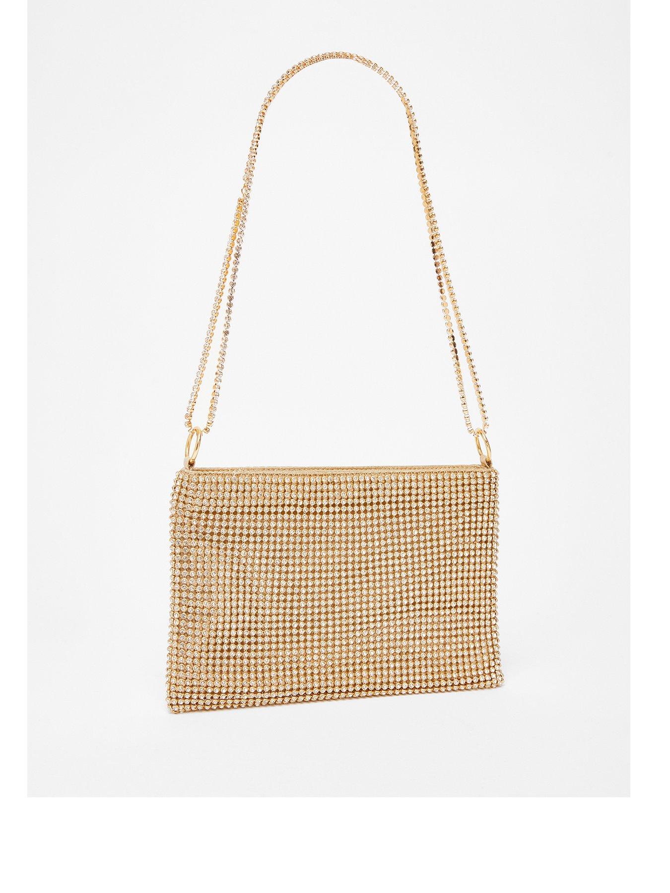 Gold diamante bag online