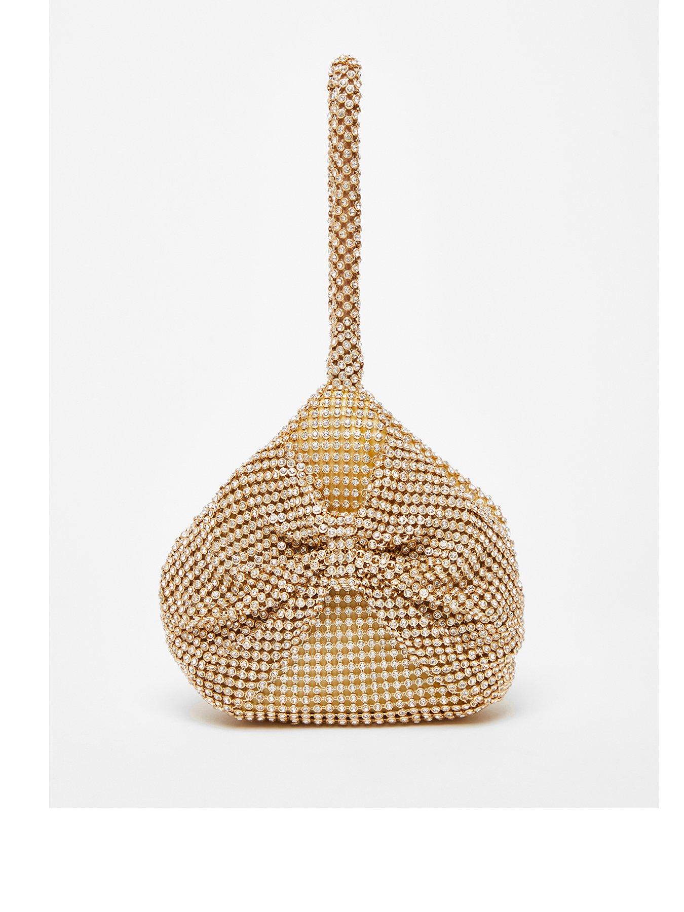 Golden pouch bag clearance