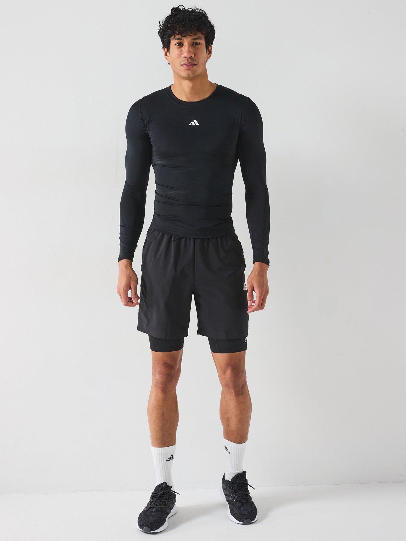 Image 3 of 6 of adidas Mens Training Tech Fit Base Shorts - Black